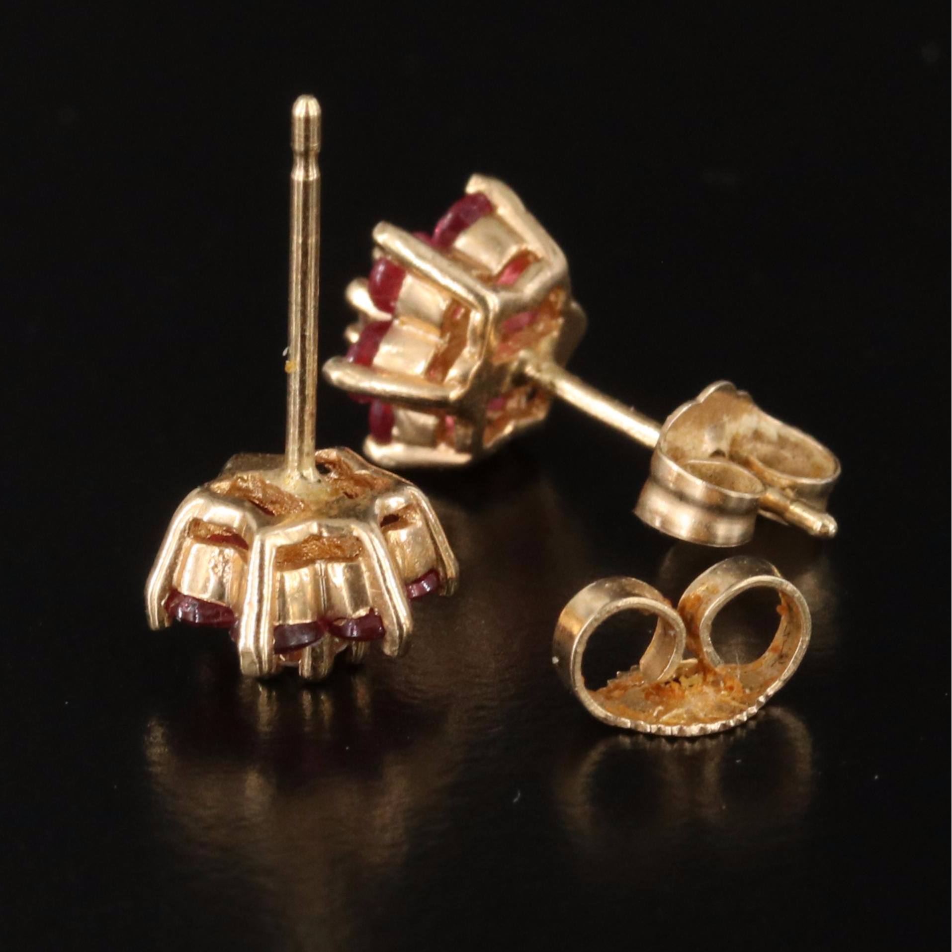 14K Ruby and Diamond Earrings