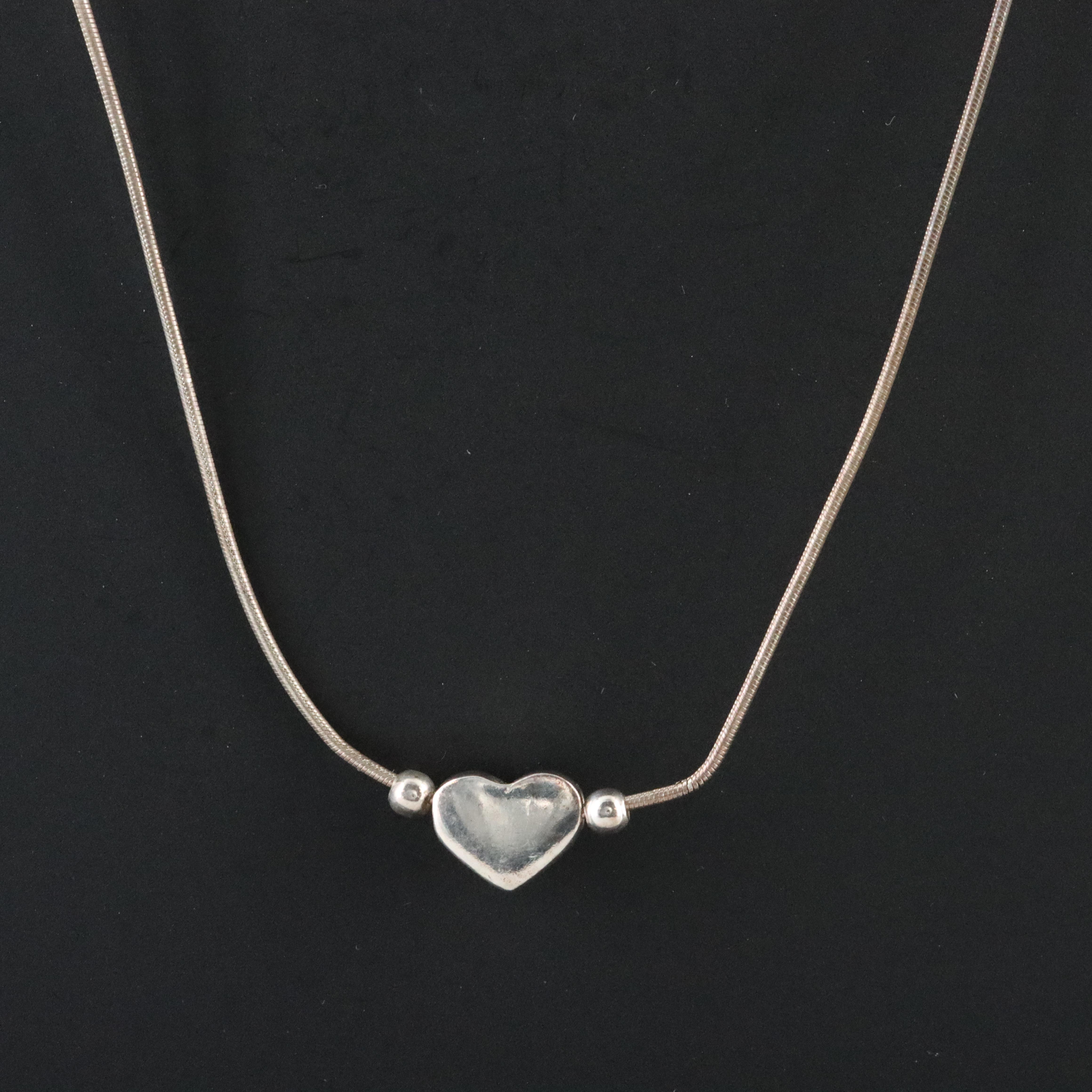 Italian Sterling Heart Necklace
