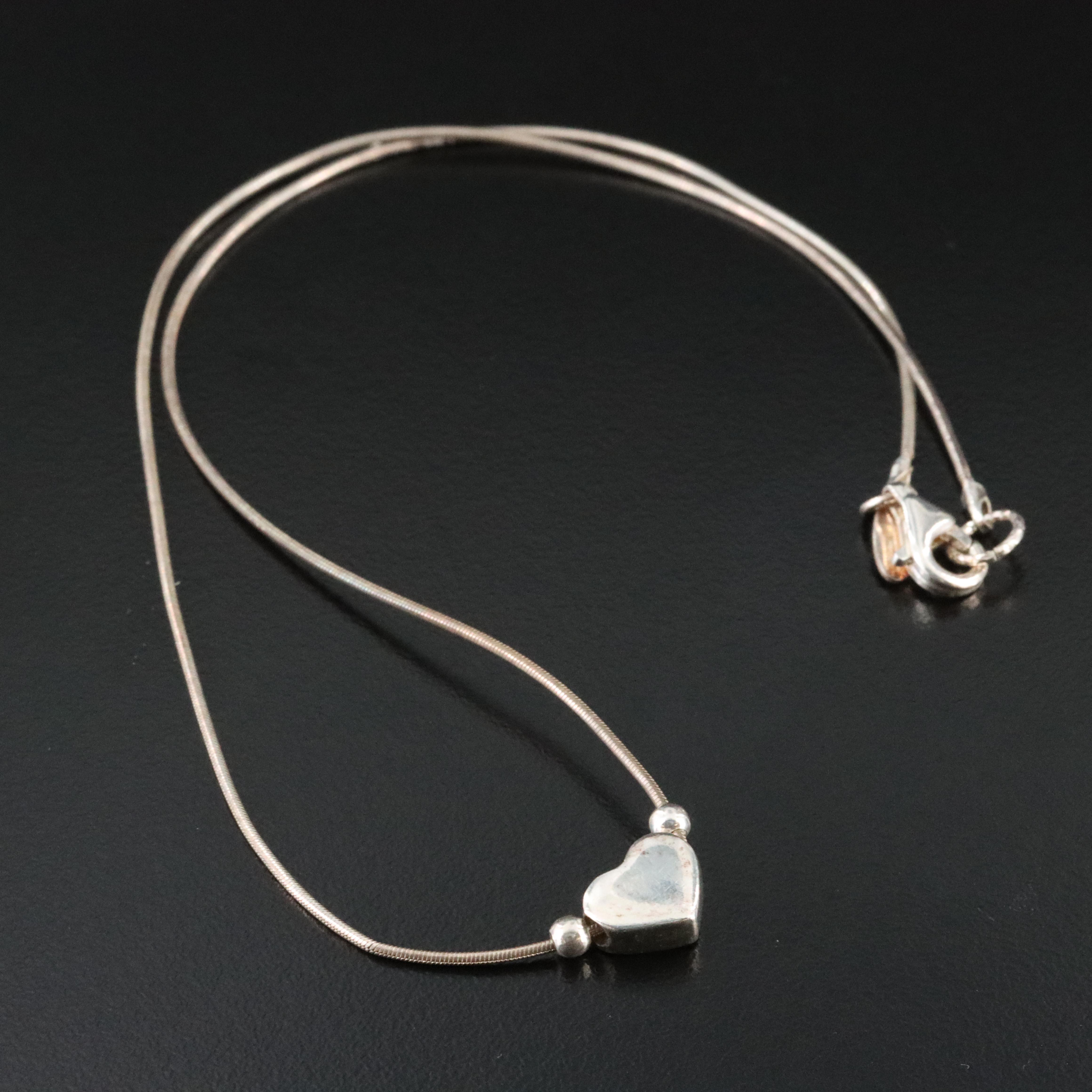 Italian Sterling Heart Necklace