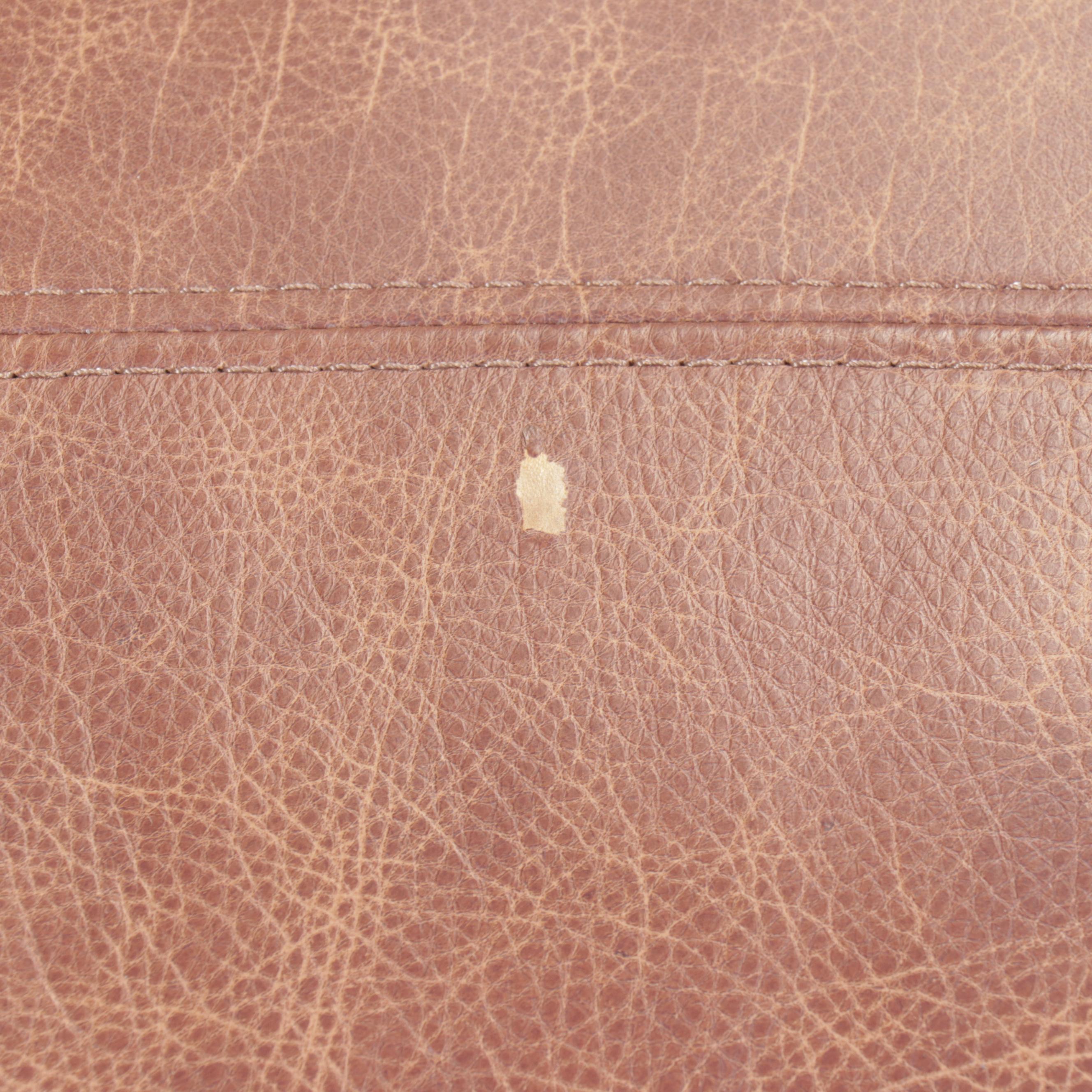 Artistic Leathers Brown Leather Sofa with Nailhead Trim