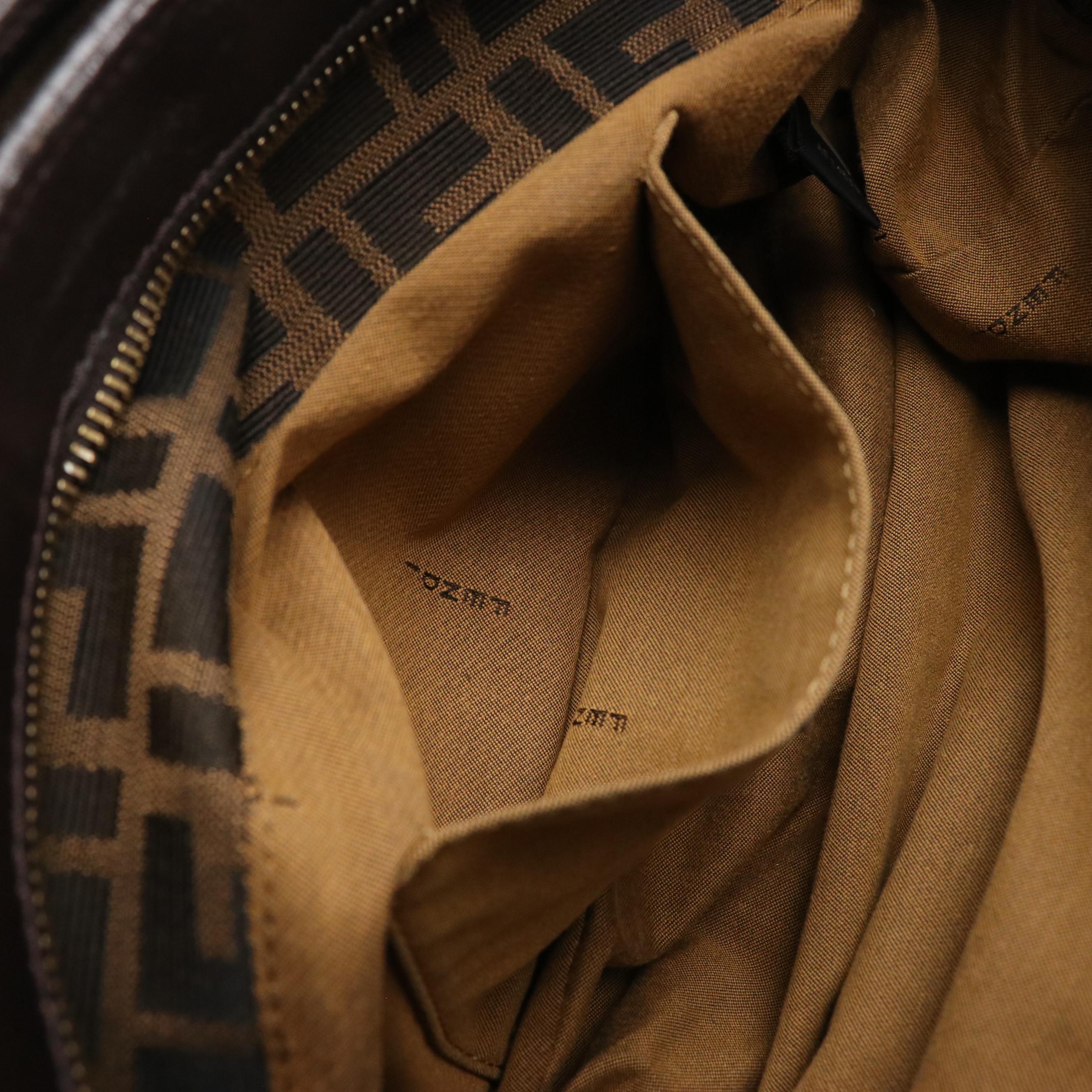 Fendi Shoulder Bag in Zucca Jacquard Canvas and Leather Trim