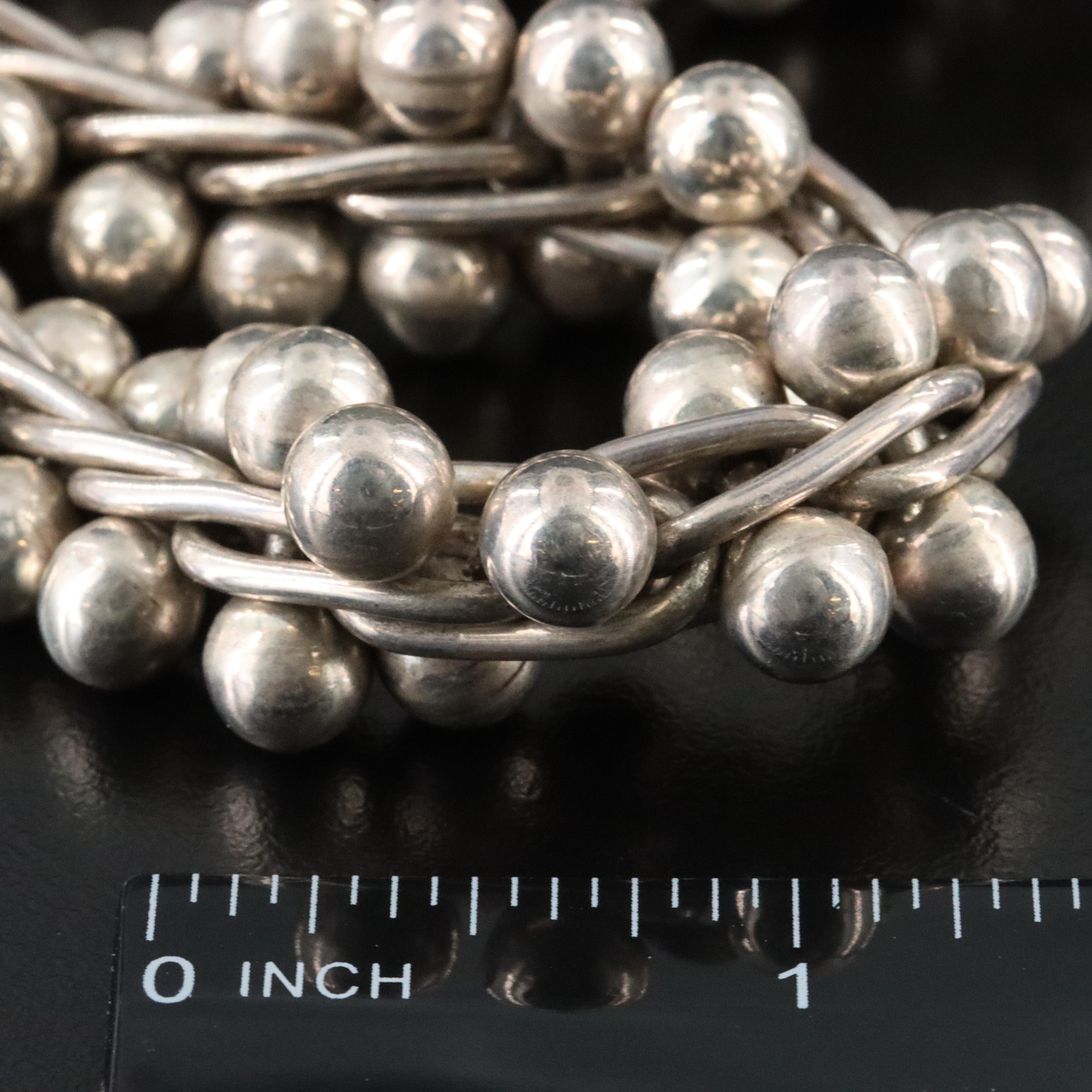 Sterling Ball-Bar Chain Necklace