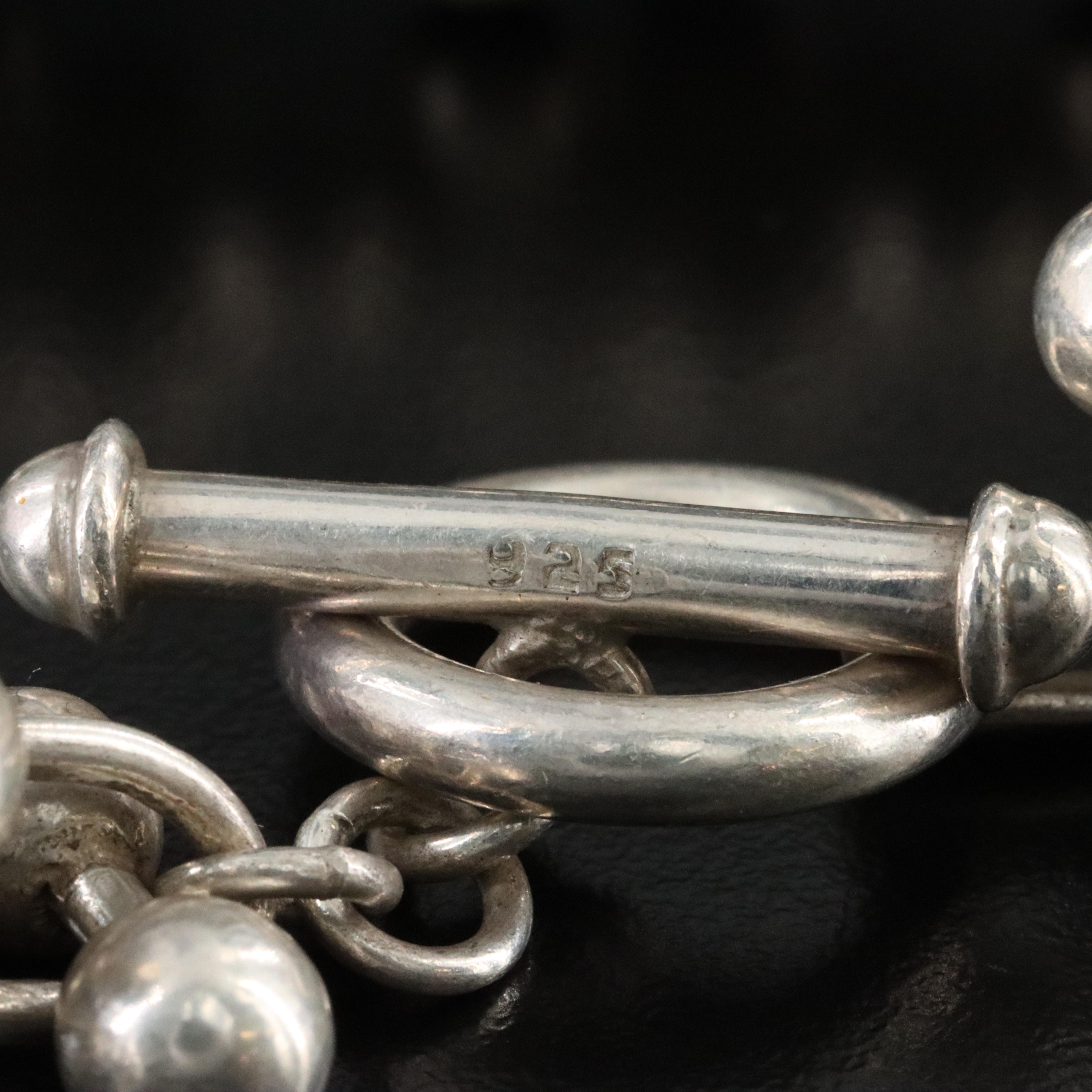 Sterling Ball-Bar Chain Necklace