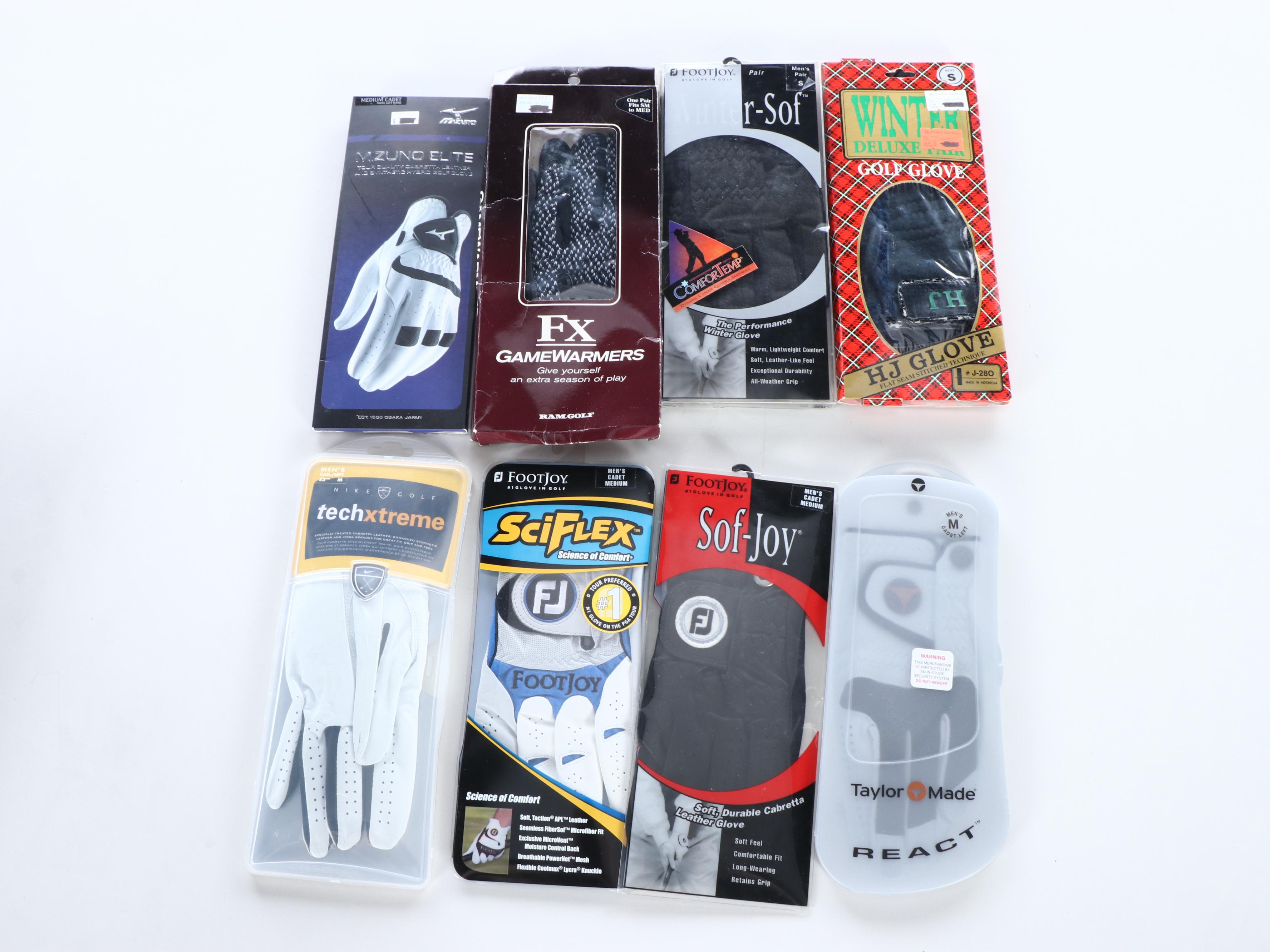 Callaway, Nike, Footjoy and Other Leather Golf Gloves