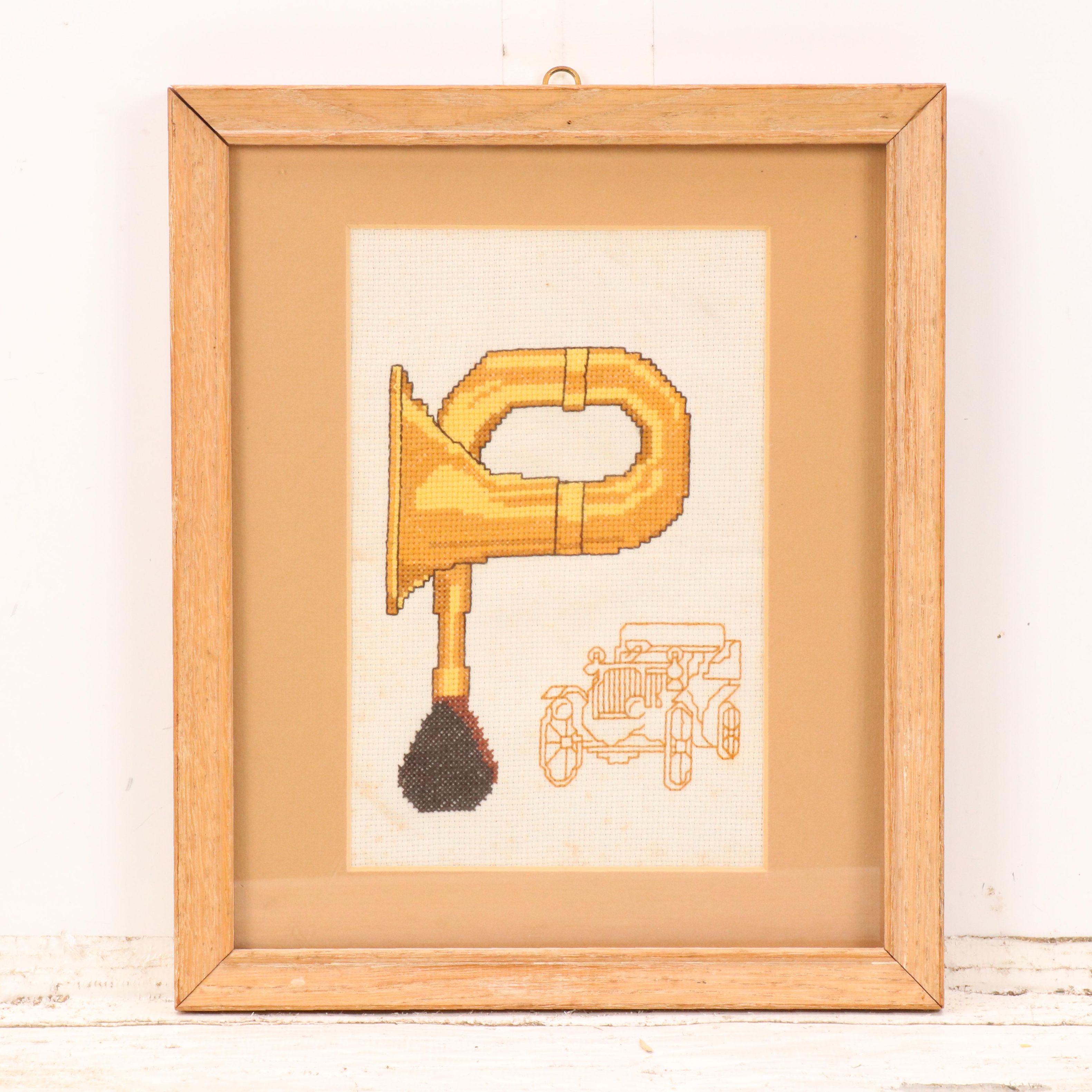 Offset Lithographs After Edgar Degas "Dancing Class" and Embroidery