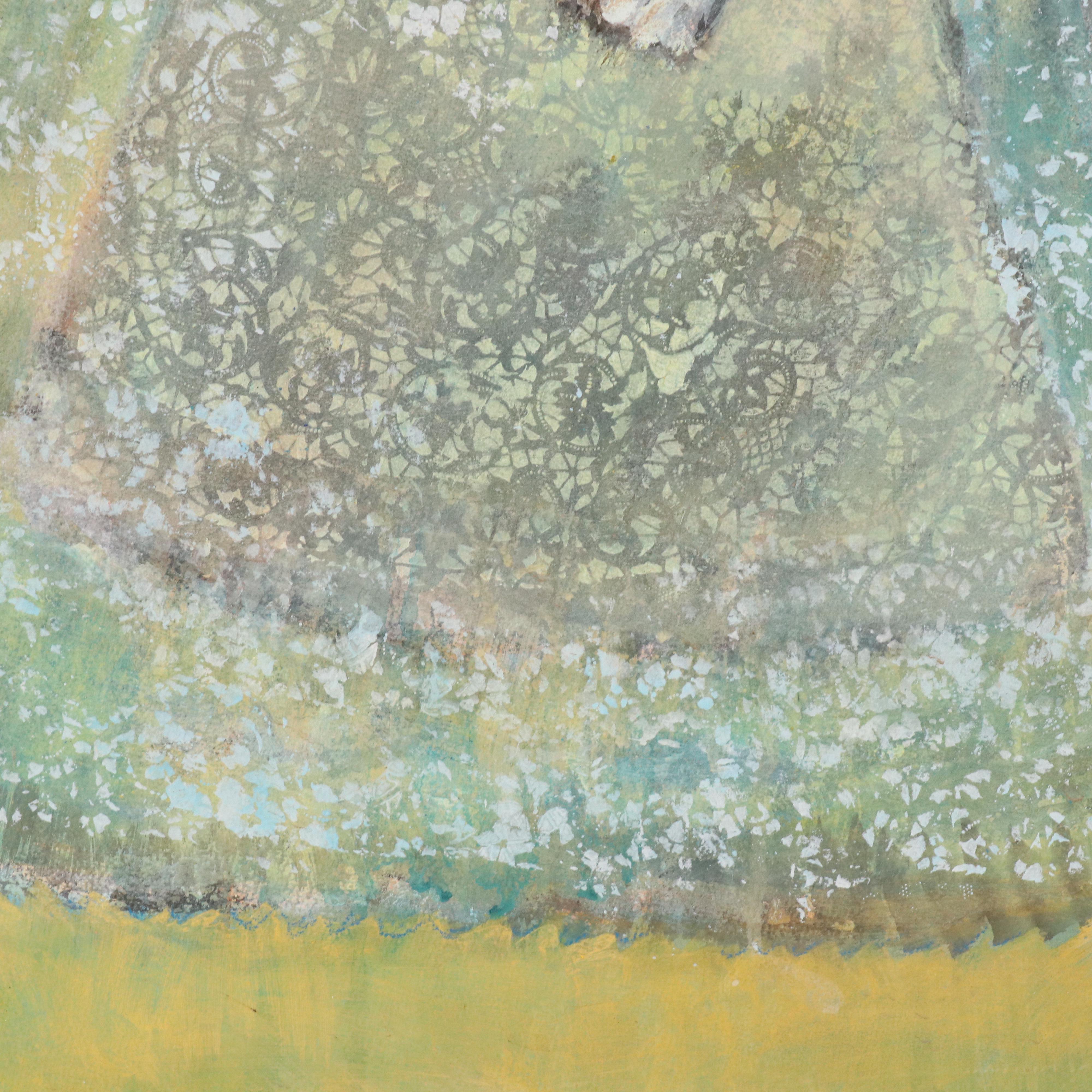 Kristen Myers Acrylic Painting of Anthropomorphic Cat, 2005