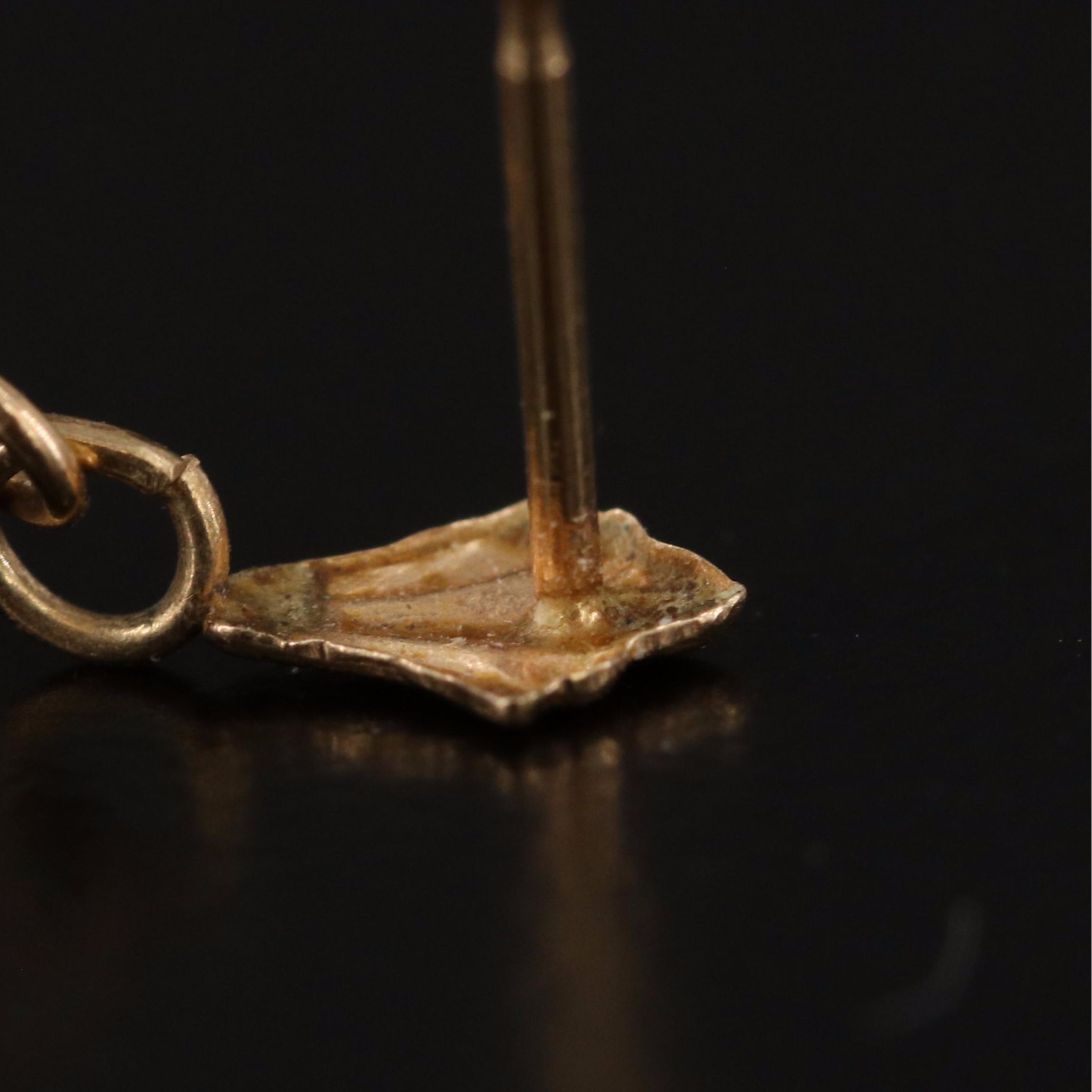 14K Faux Star Sapphire Earrings