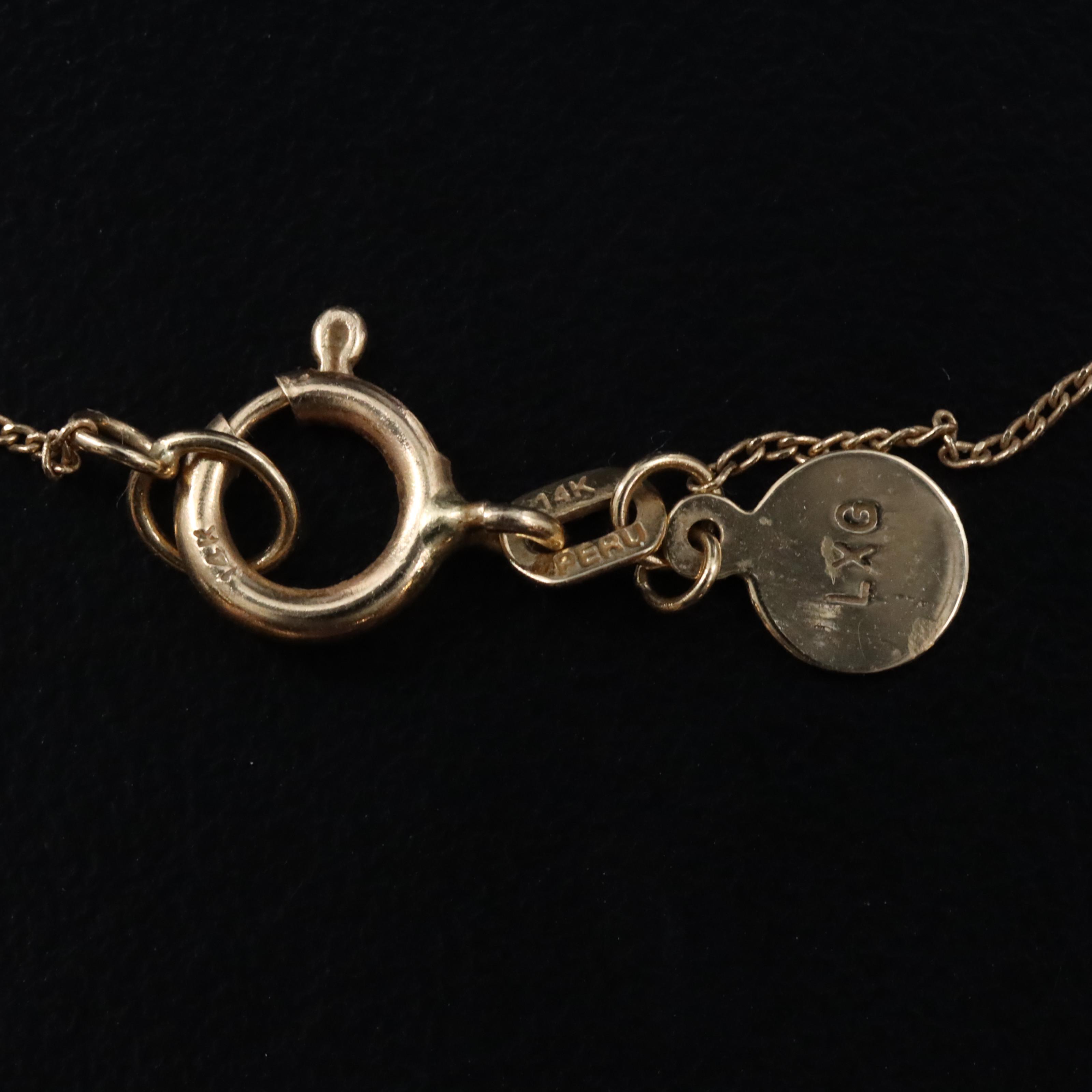 14K Drop Earrings and Necklace with Satin Finish