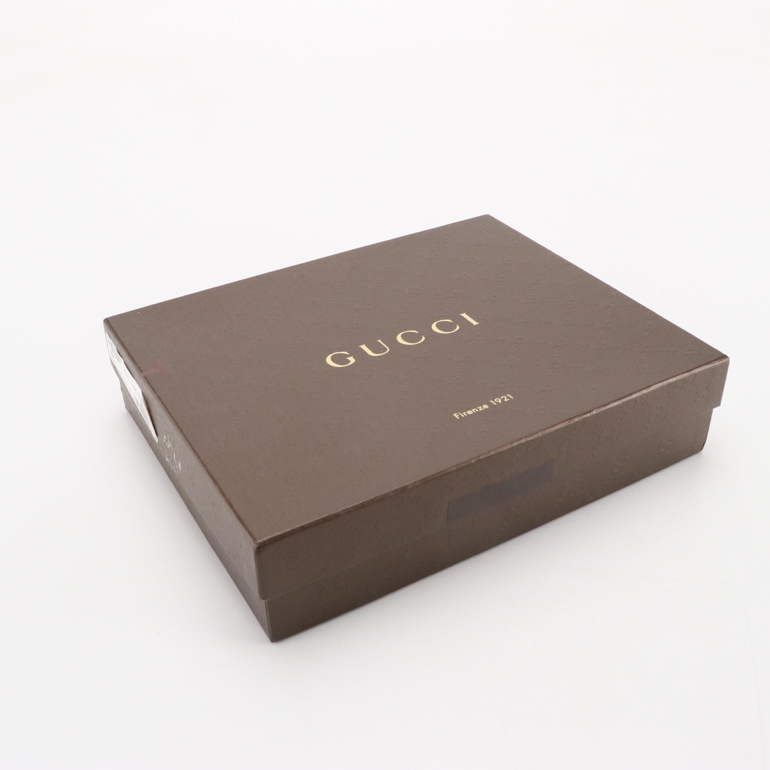 Gucci Swing Pochette in Cherry Red Grained Calfskin Leather, With Box