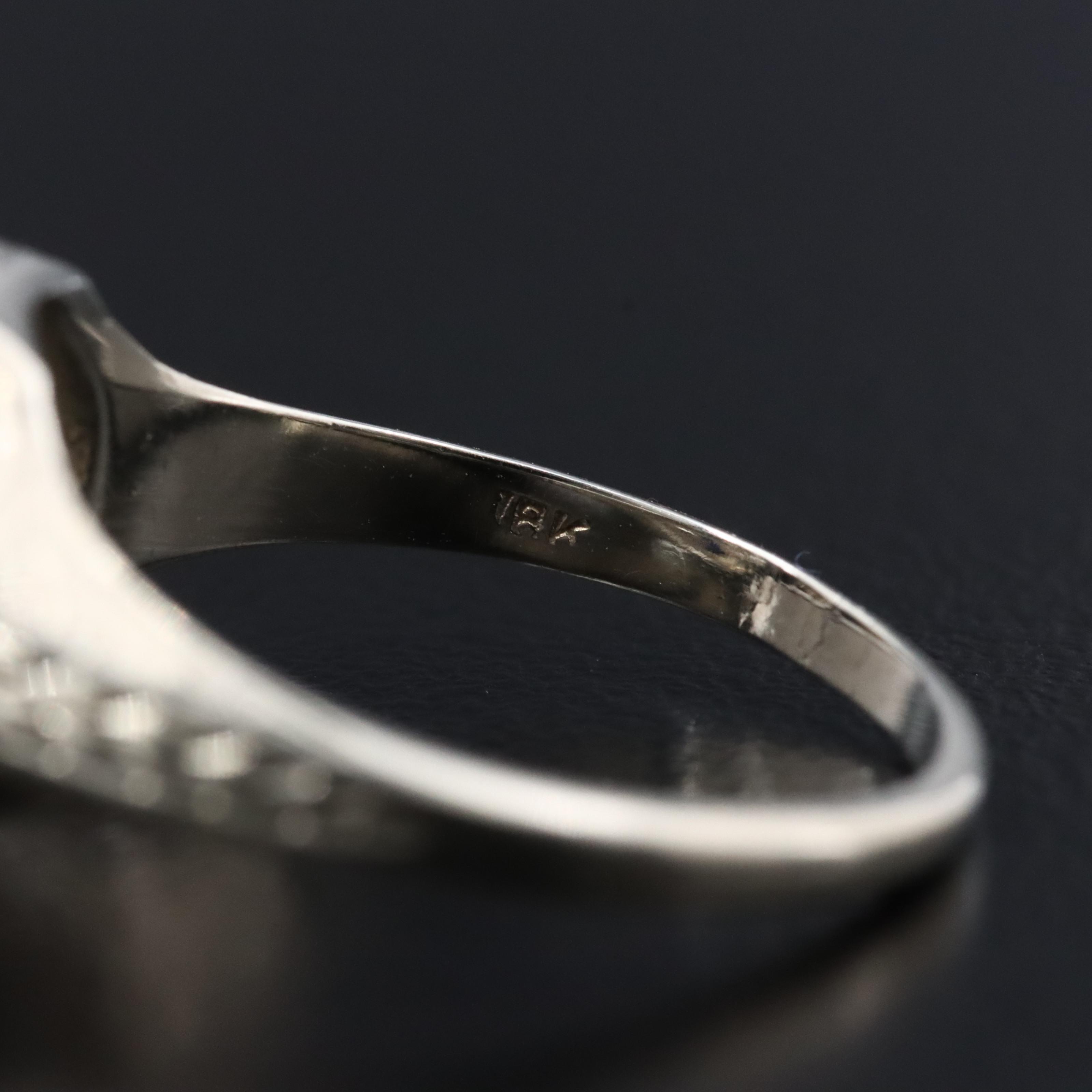 1930s Deco 18K Diamond and Sapphire Ring