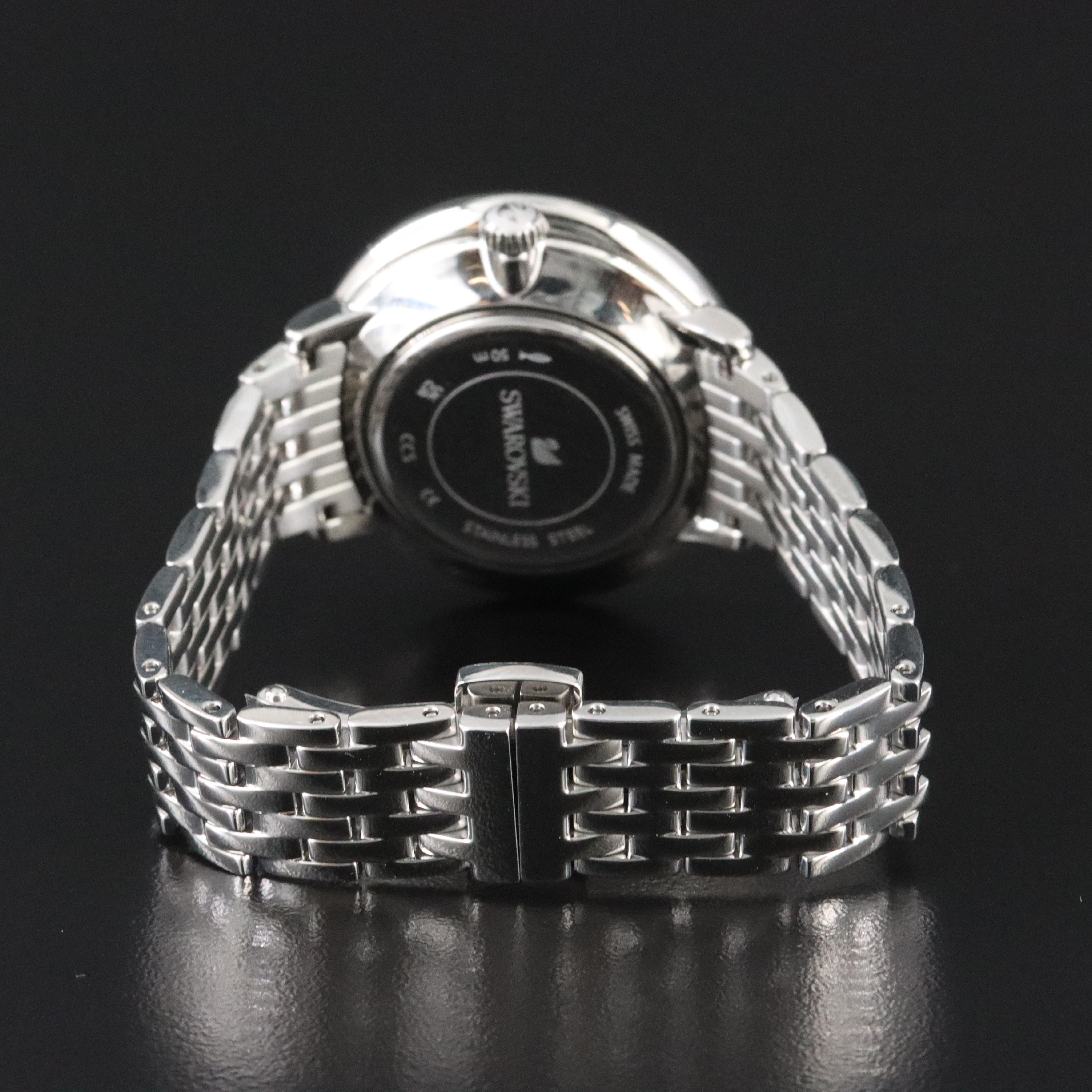 Swarovski Crystalline Chic Oval 35mm Steel Quartz Watch