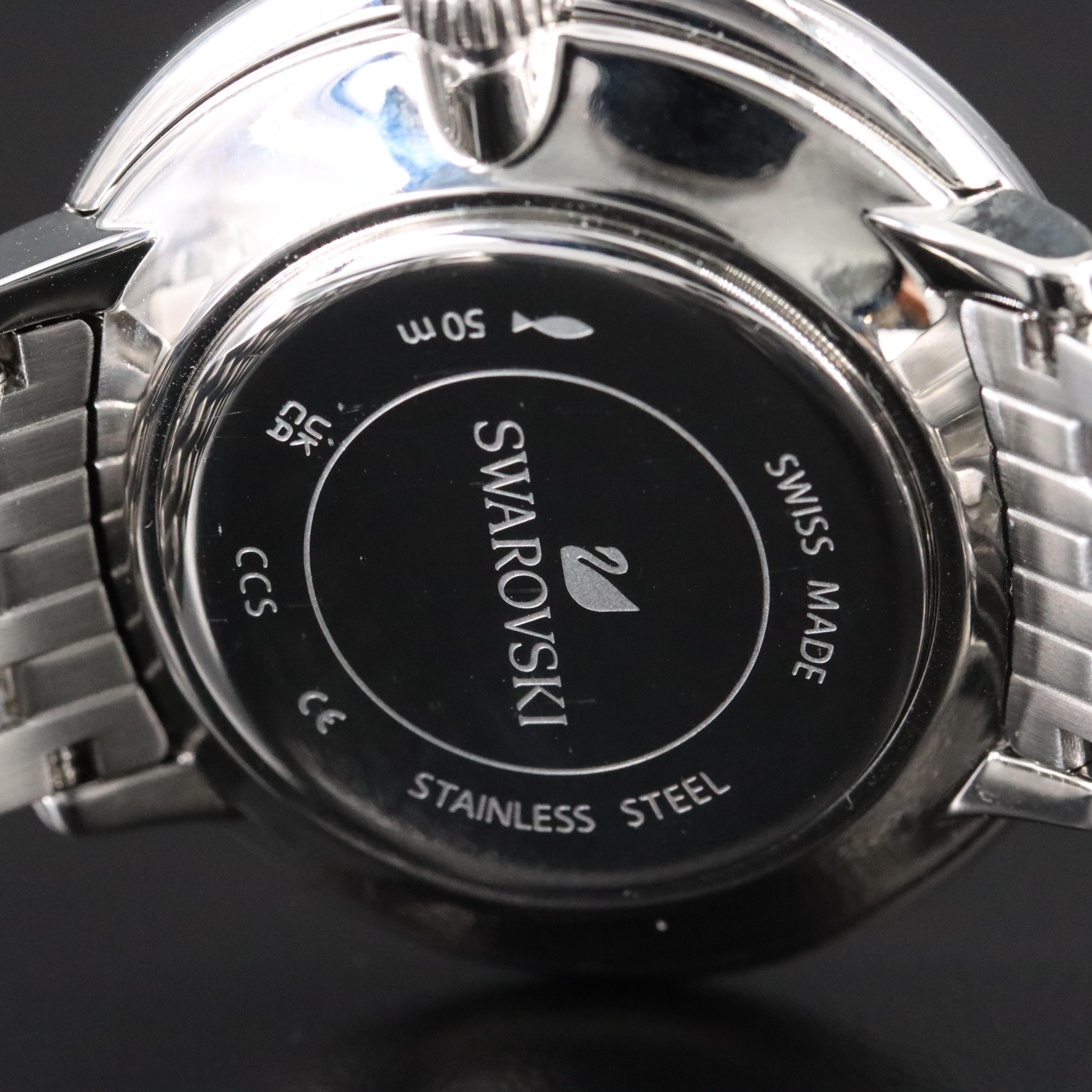 Swarovski Crystalline Chic Oval 35mm Steel Quartz Watch