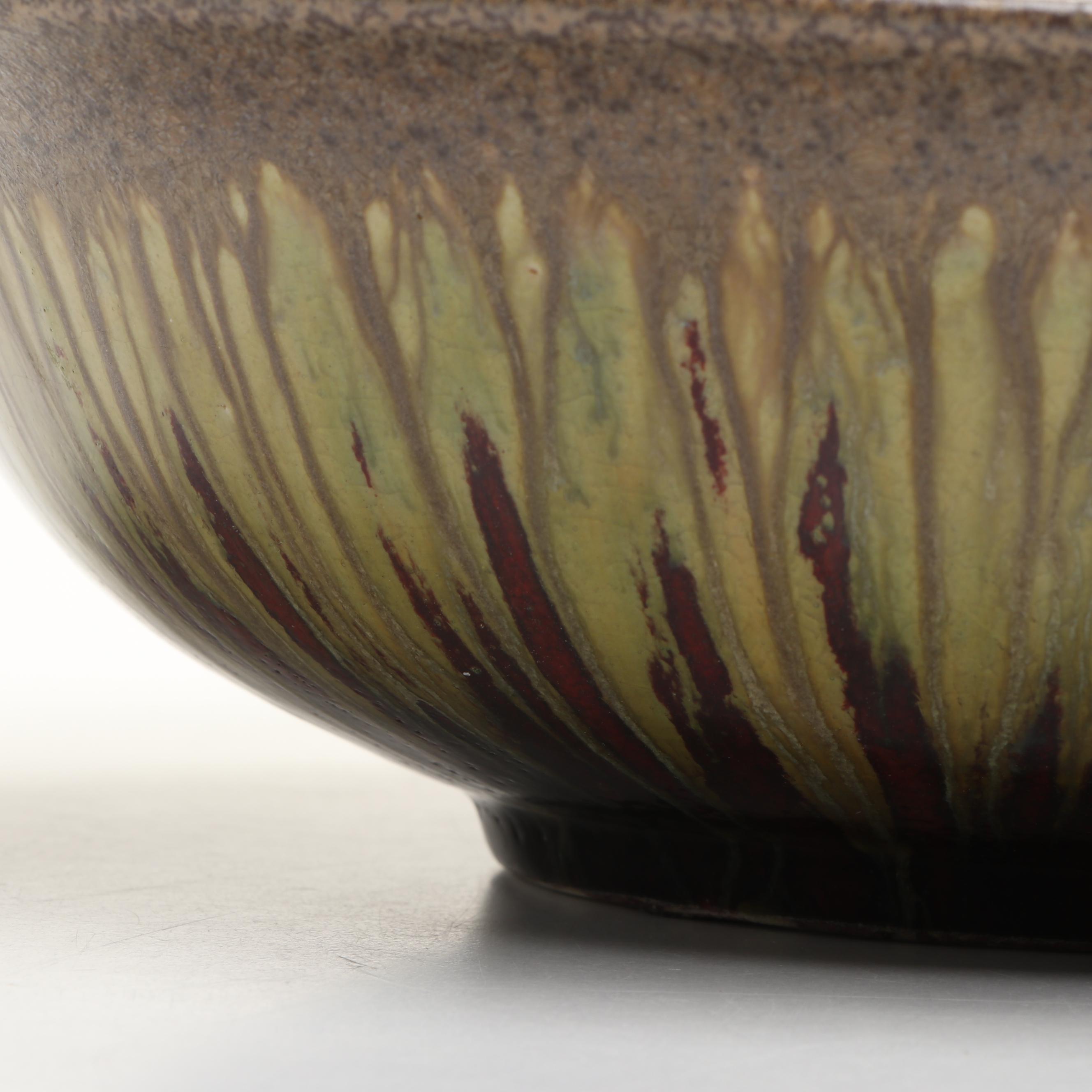 Salt Glazed Stoneware Bowl and Spherical Figures with Ceramic Vases