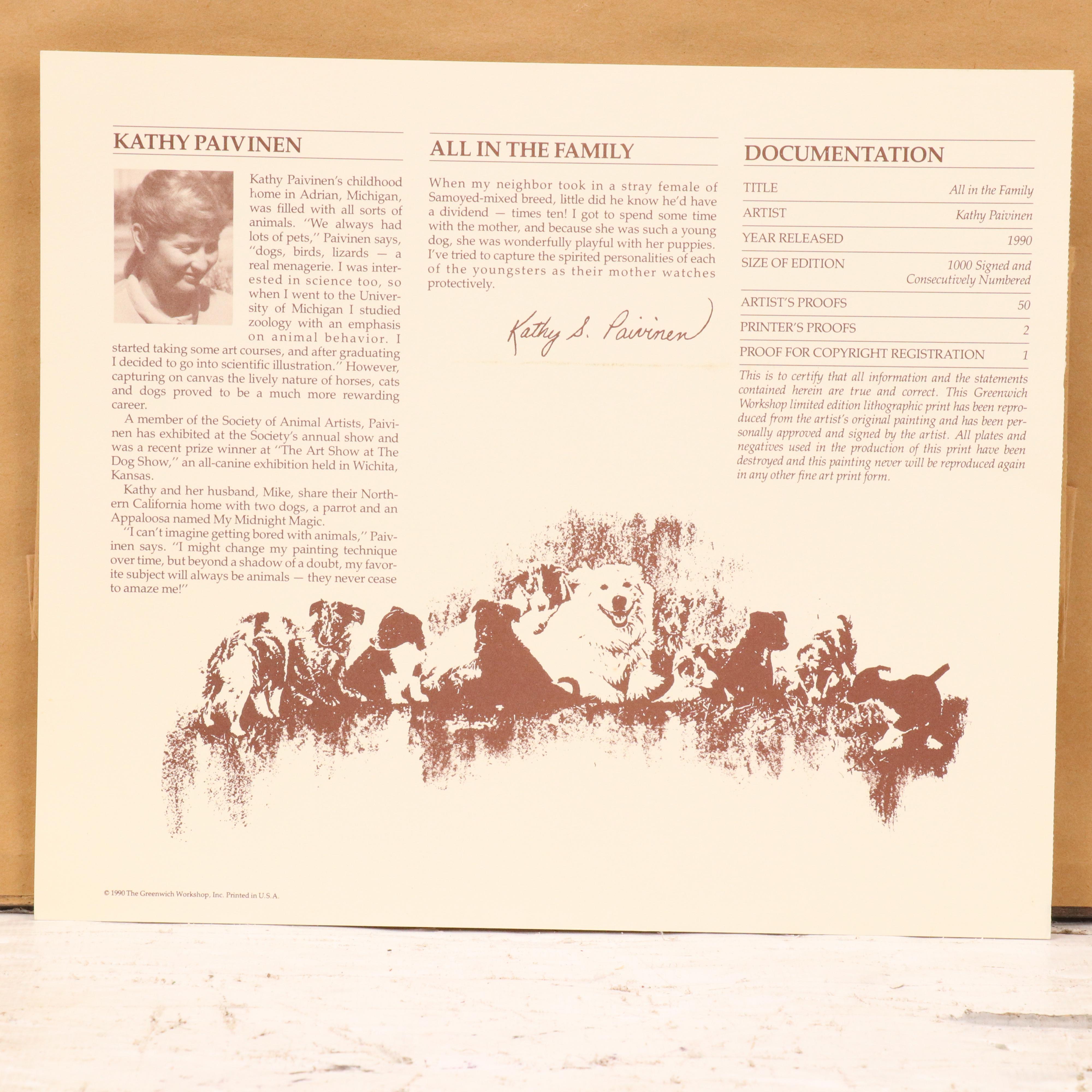 Kathy Paivinen Offset Lithograph After "All in the Family," 1990