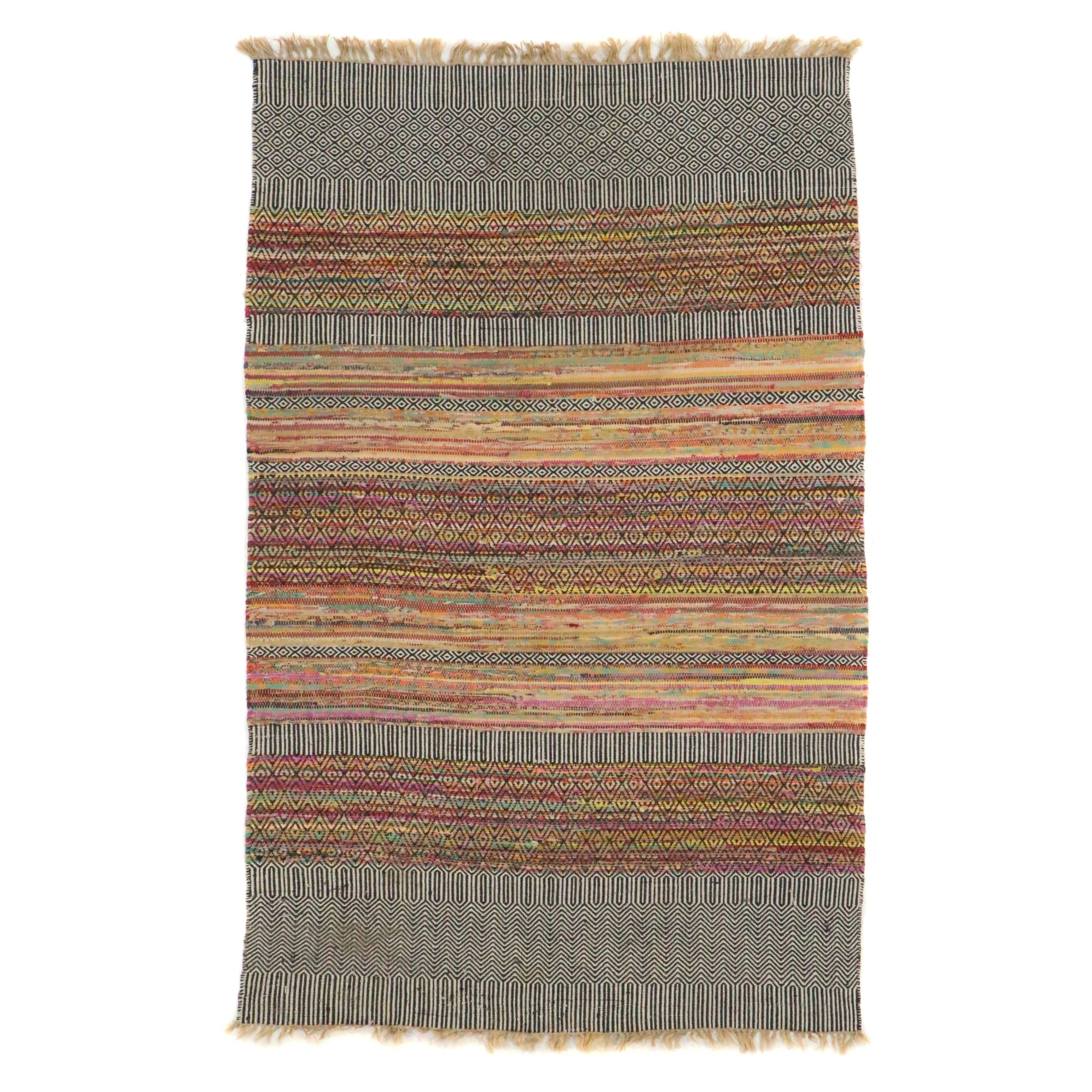 5'10 x 9'8 Handwoven Indian Area Rug
