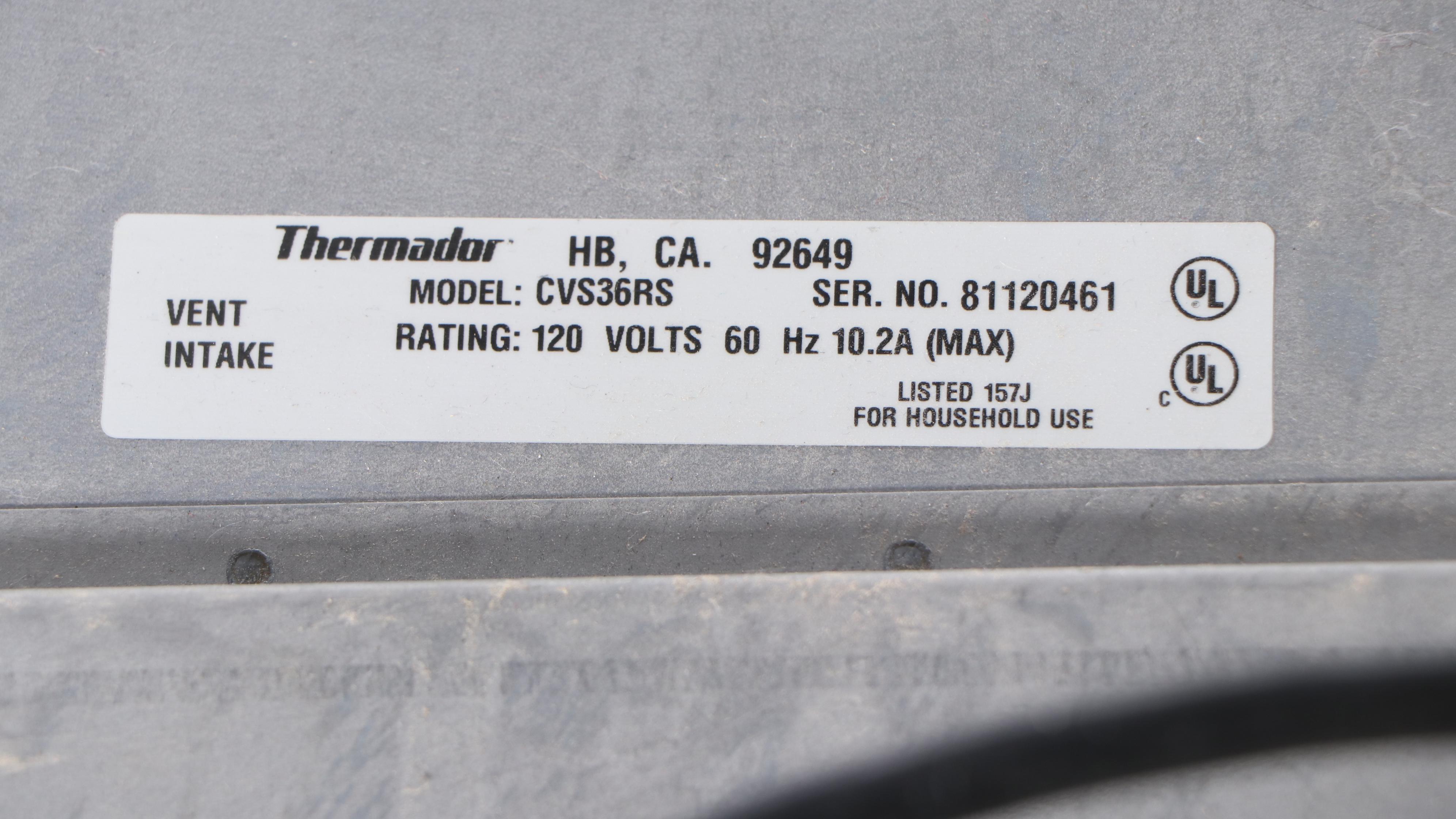 Thermador Stainless Steel Convection Range and Range Hood