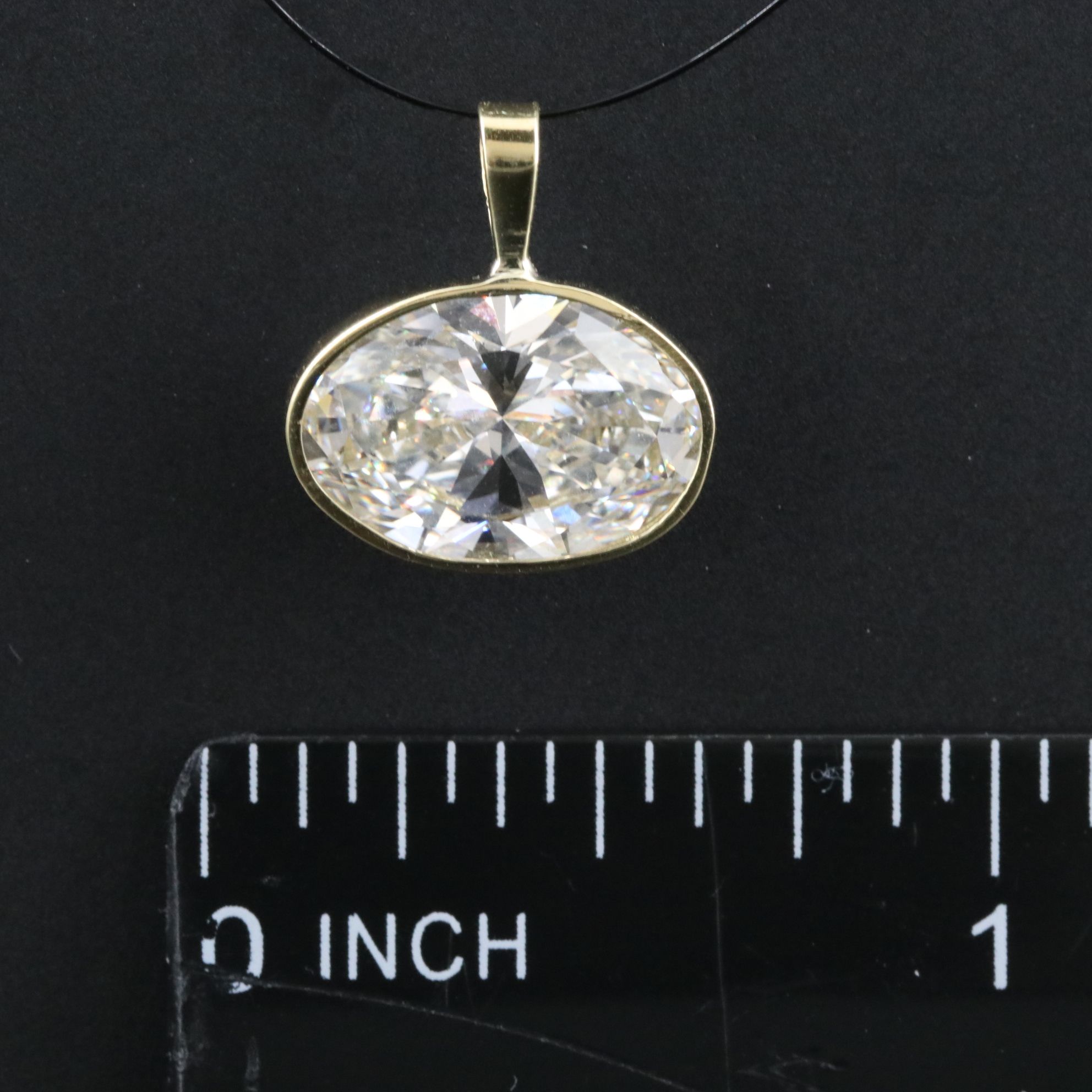 14K 4.01 CT Lab Grown Diamond Solitaire Pendant with IGI Report