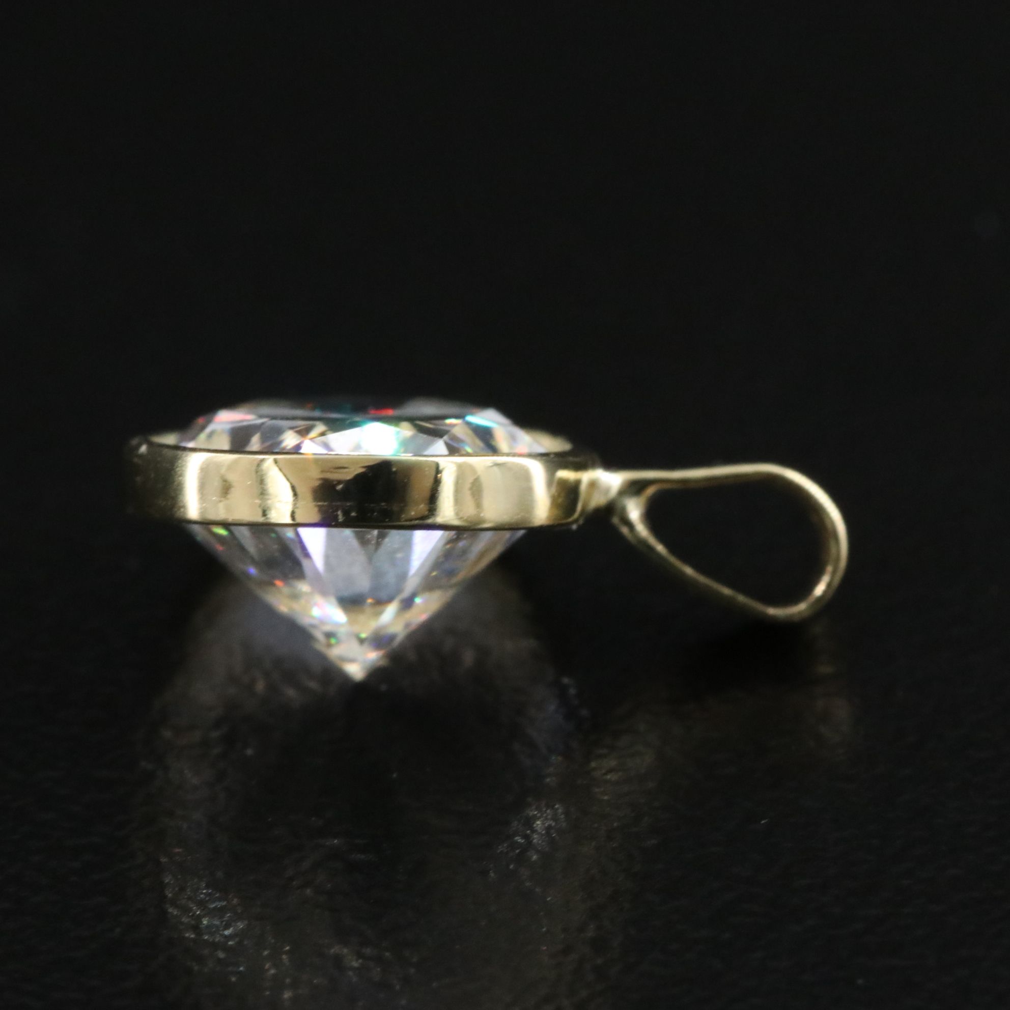 14K 4.01 CT Lab Grown Diamond Solitaire Pendant with IGI Report