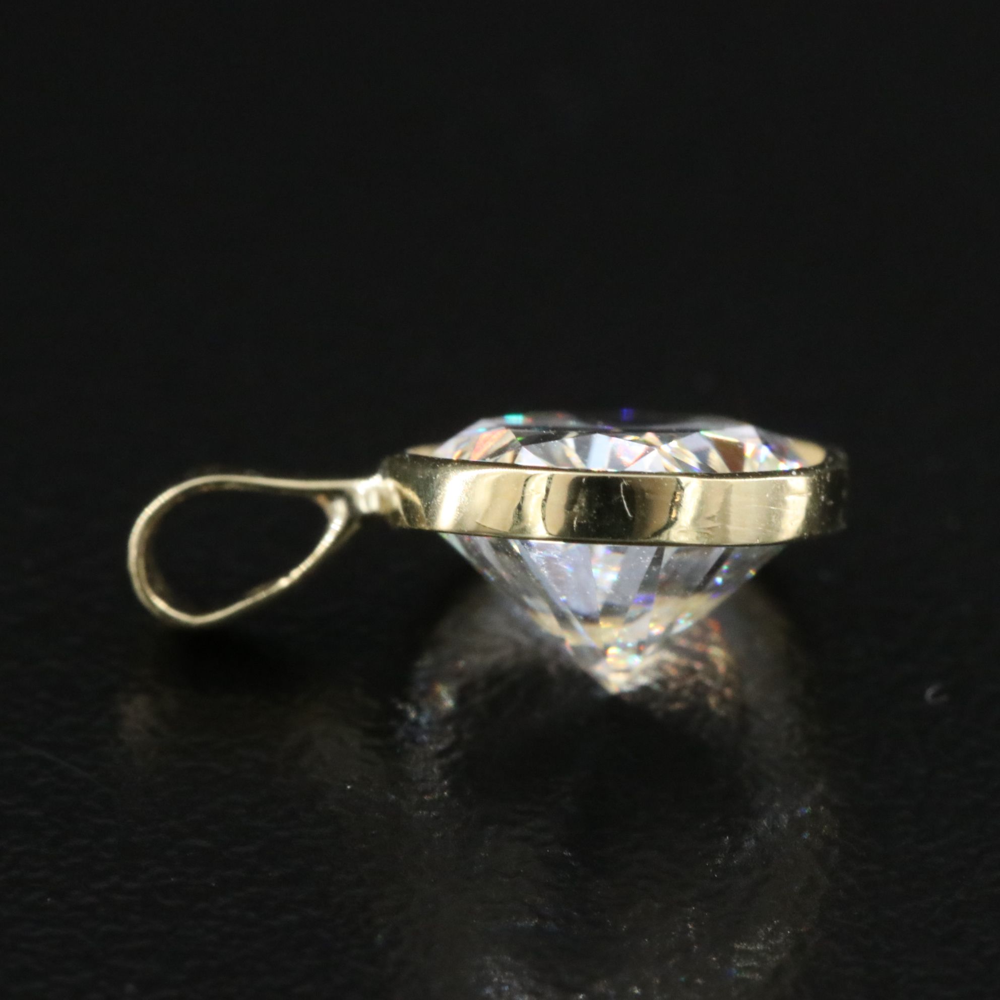 14K 4.01 CT Lab Grown Diamond Solitaire Pendant with IGI Report