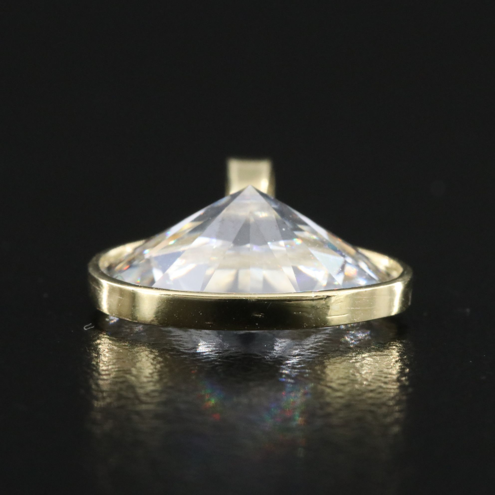 14K 4.01 CT Lab Grown Diamond Solitaire Pendant with IGI Report