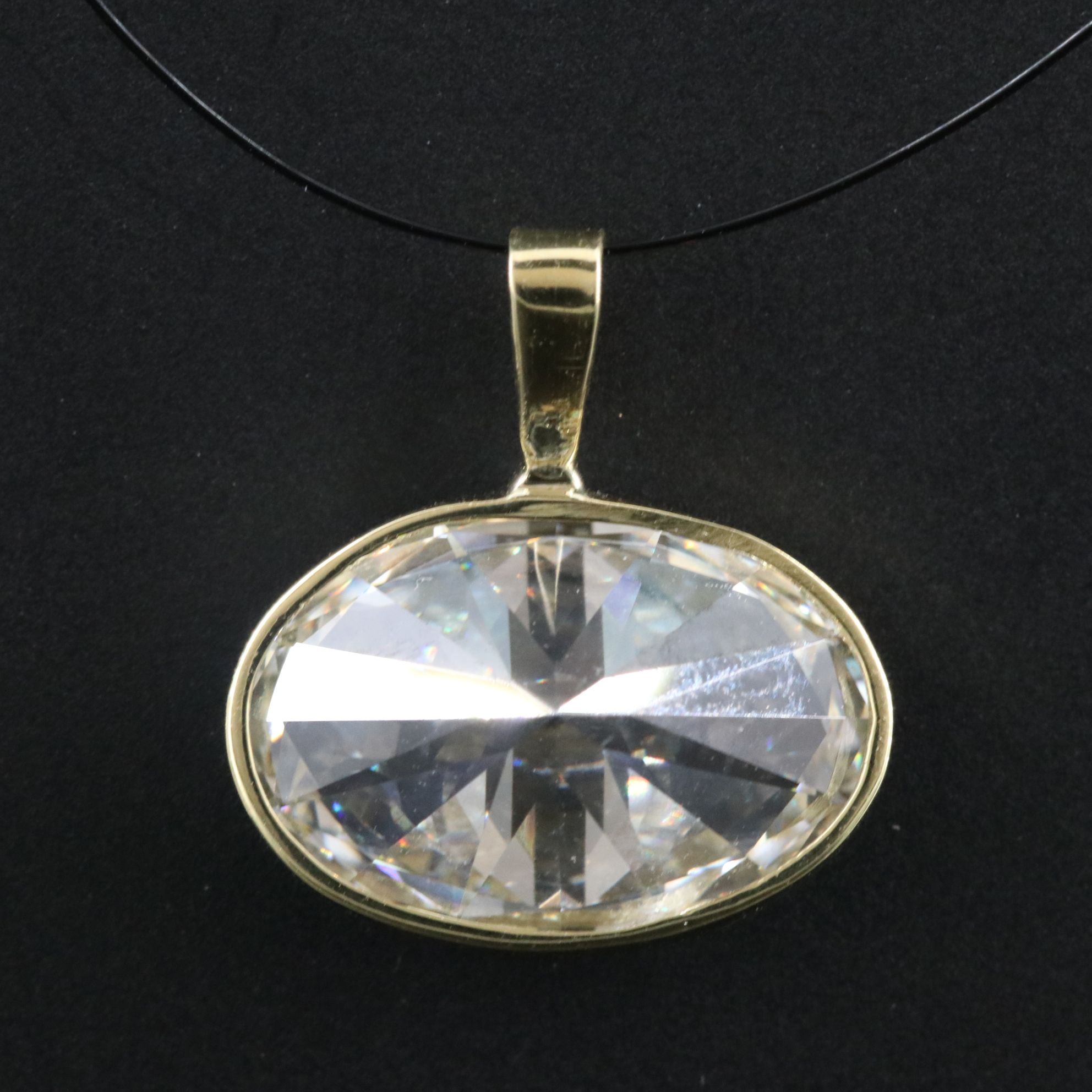 14K 4.01 CT Lab Grown Diamond Solitaire Pendant with IGI Report