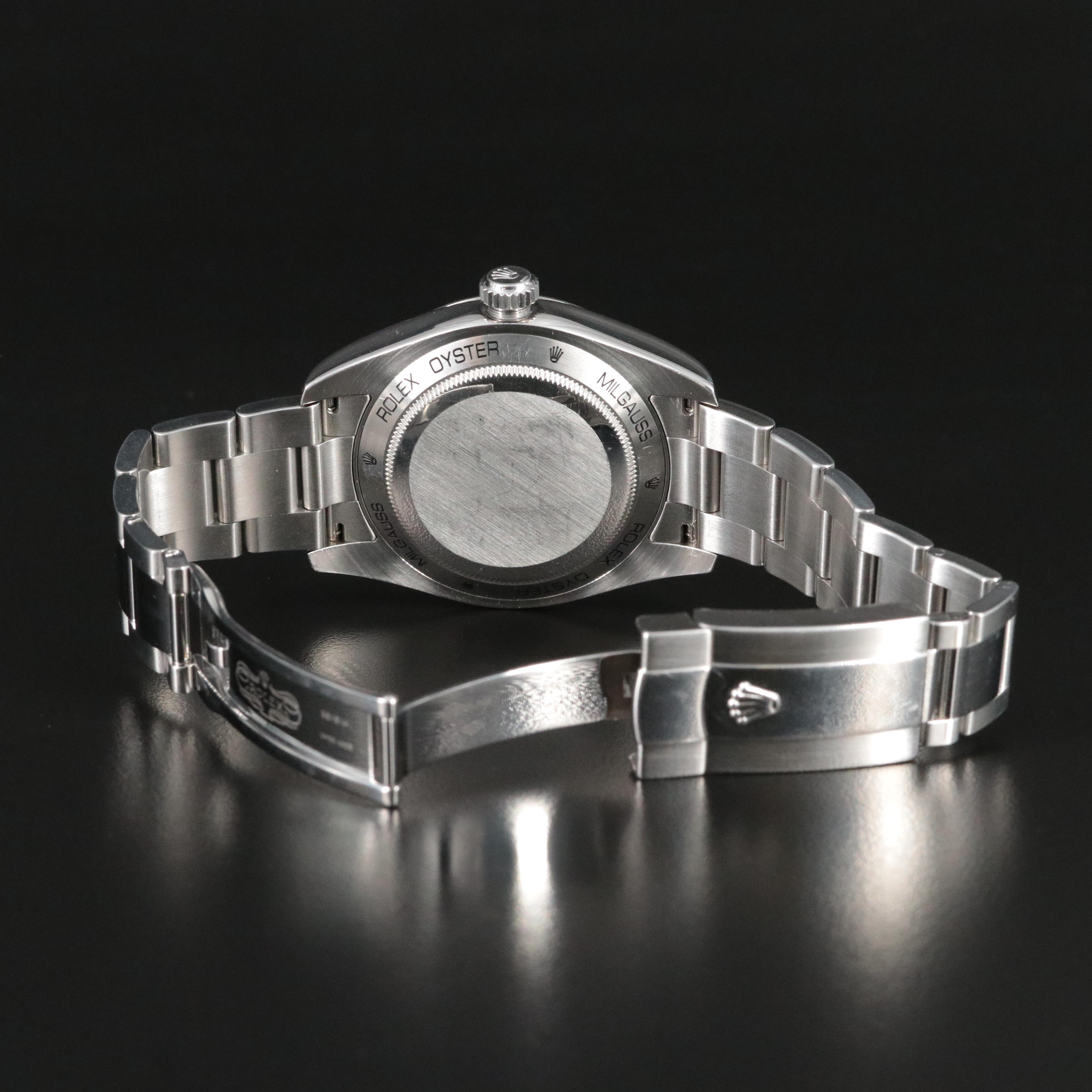 Rolex Milgauss Green Crystal Ref.116400 Stainless Steel 2008 Watch