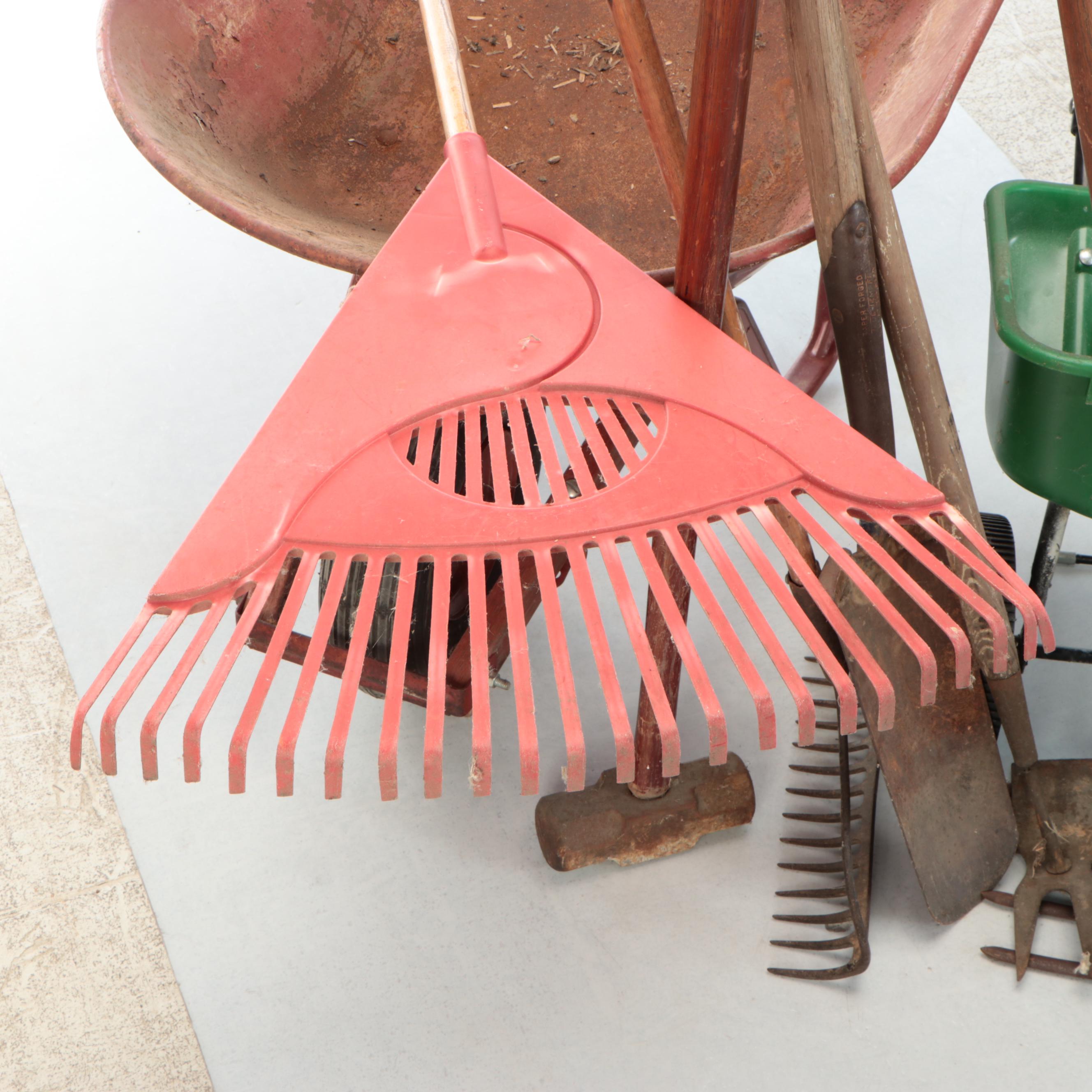 Black+Decker Hedge Trimmer, True Temper Wheelbarrow, and More Lawn Tools