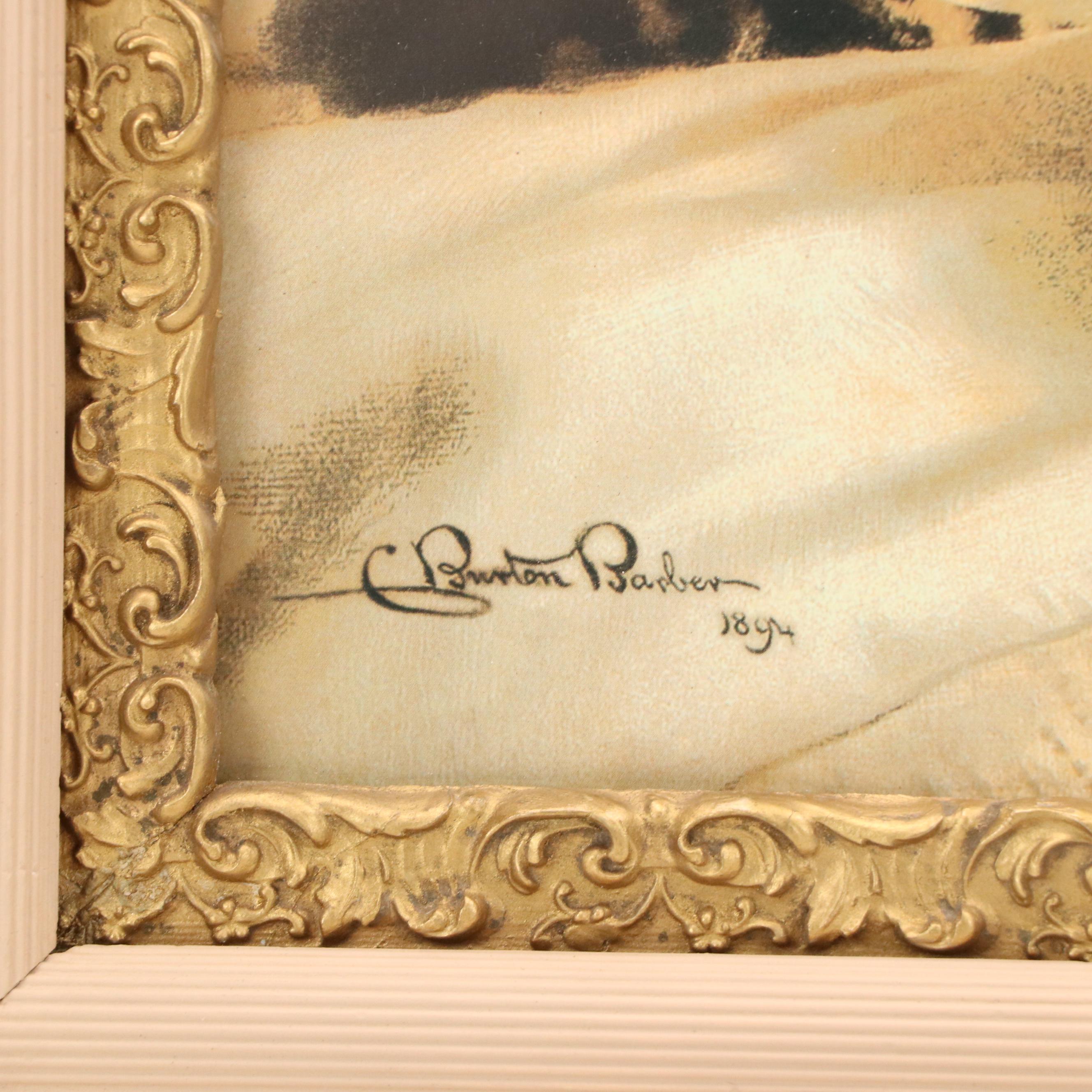 Offset Lithograph After Charles Burton Barber "Suspense"