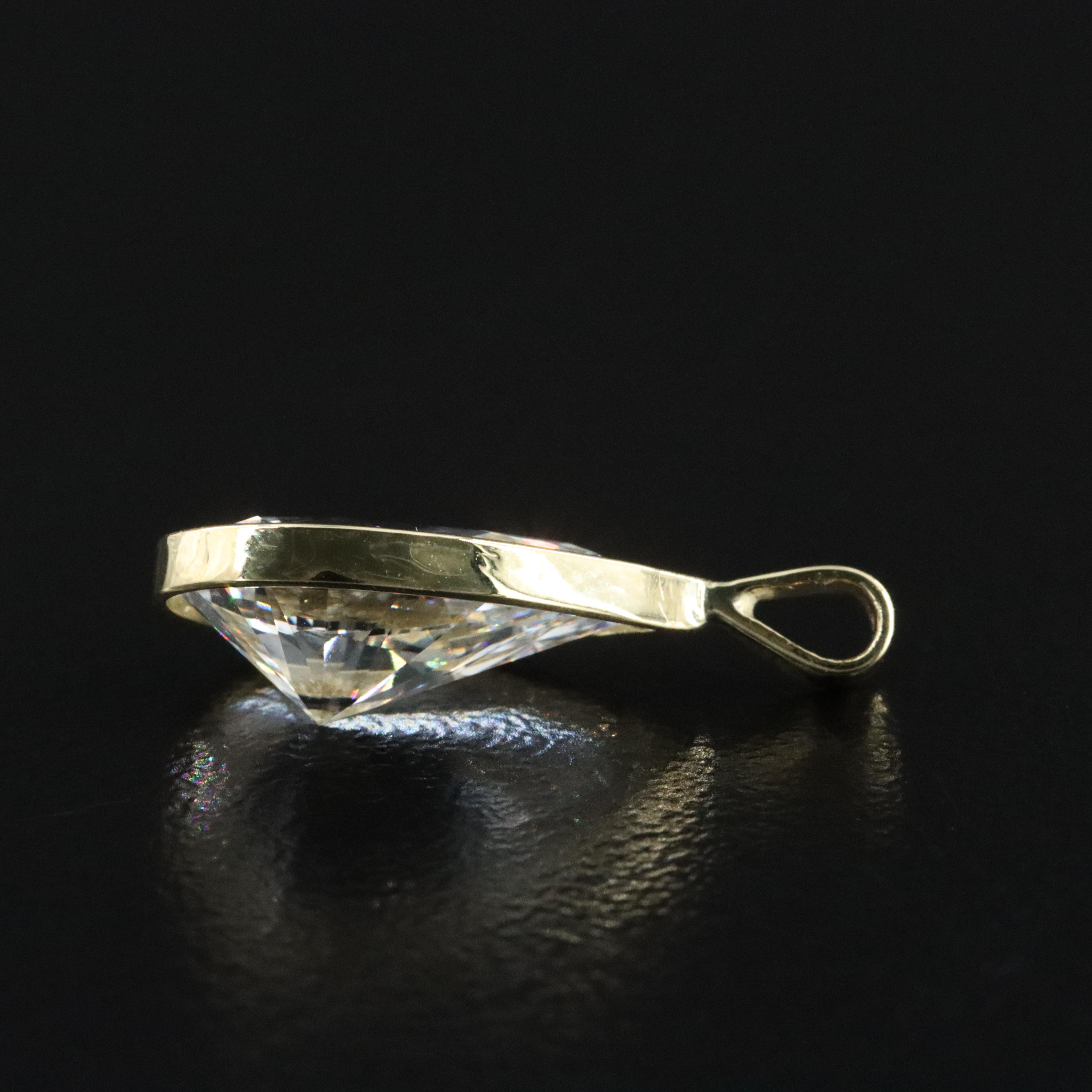 14K 3.01 CT Lab Grown Diamond Solitaire Pendant with IGI Report