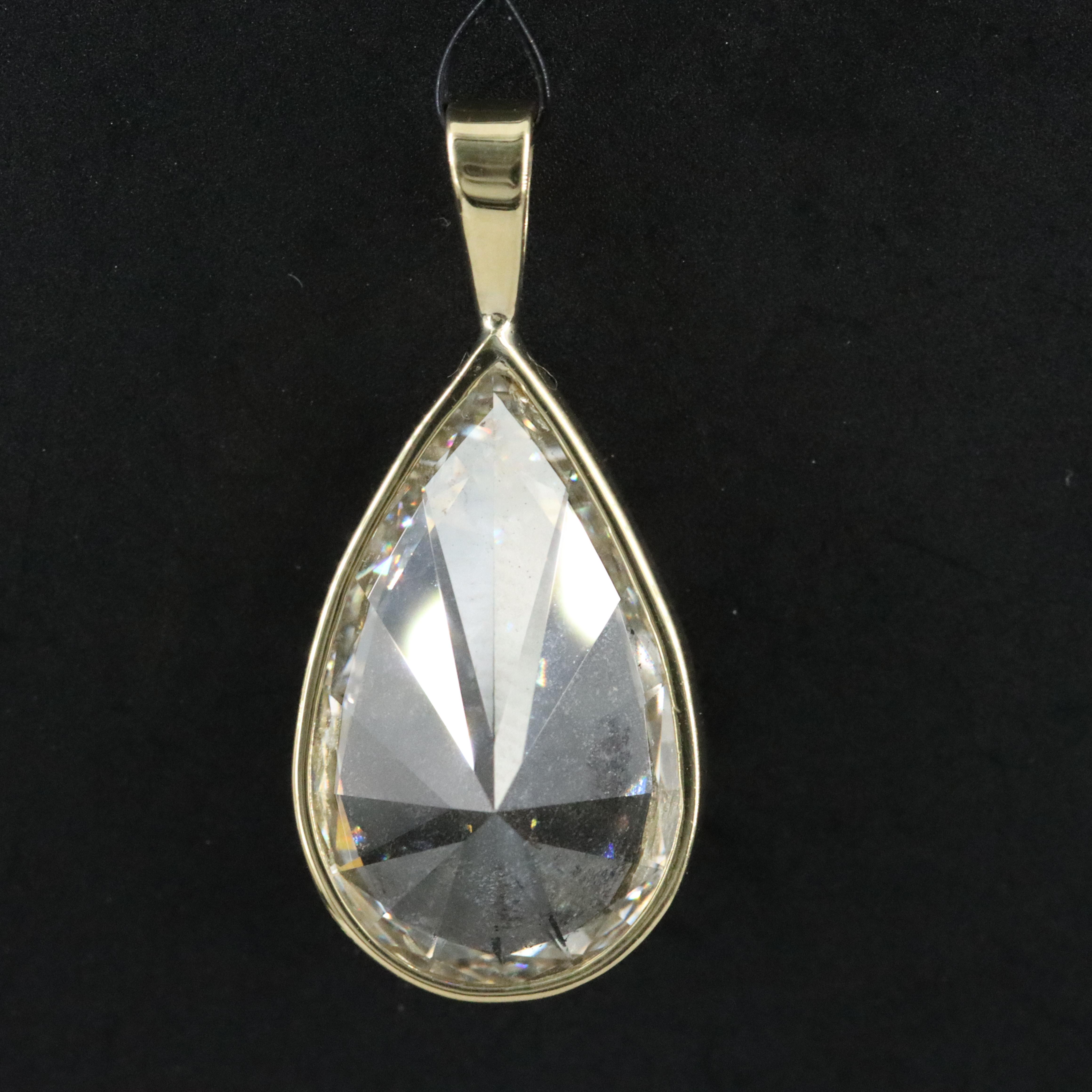 14K 3.01 CT Lab Grown Diamond Solitaire Pendant with IGI Report