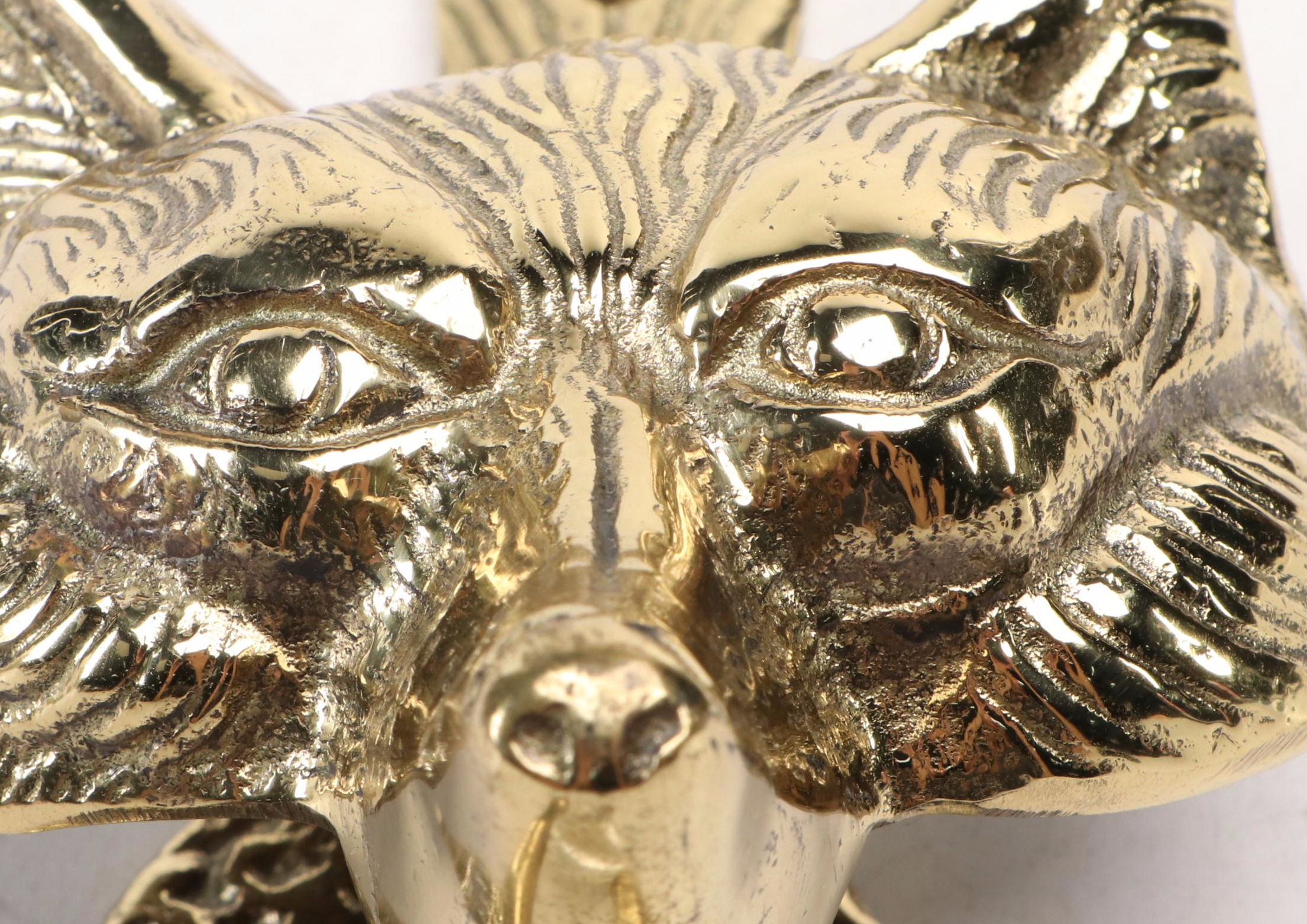 English Brass Fox Door Knocker