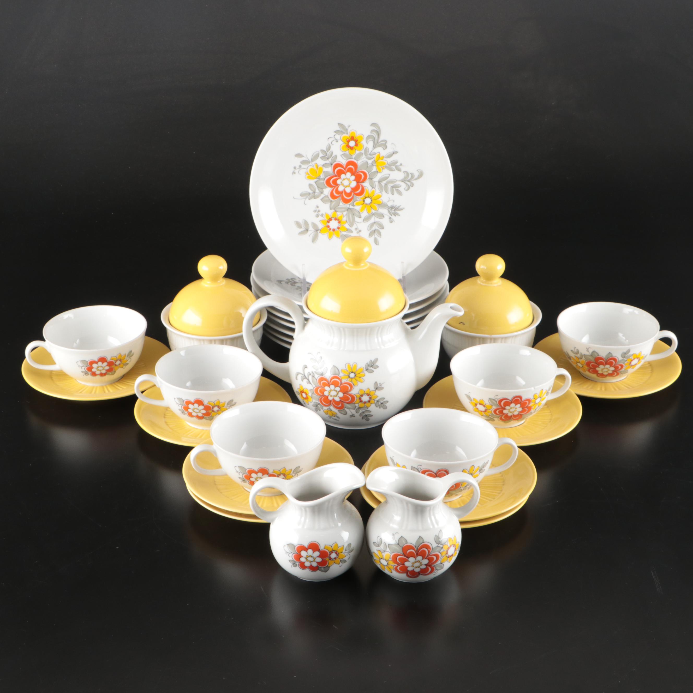 Seltmann Mid Century Modern Style "Dolly" German Porcelain Dinnerware