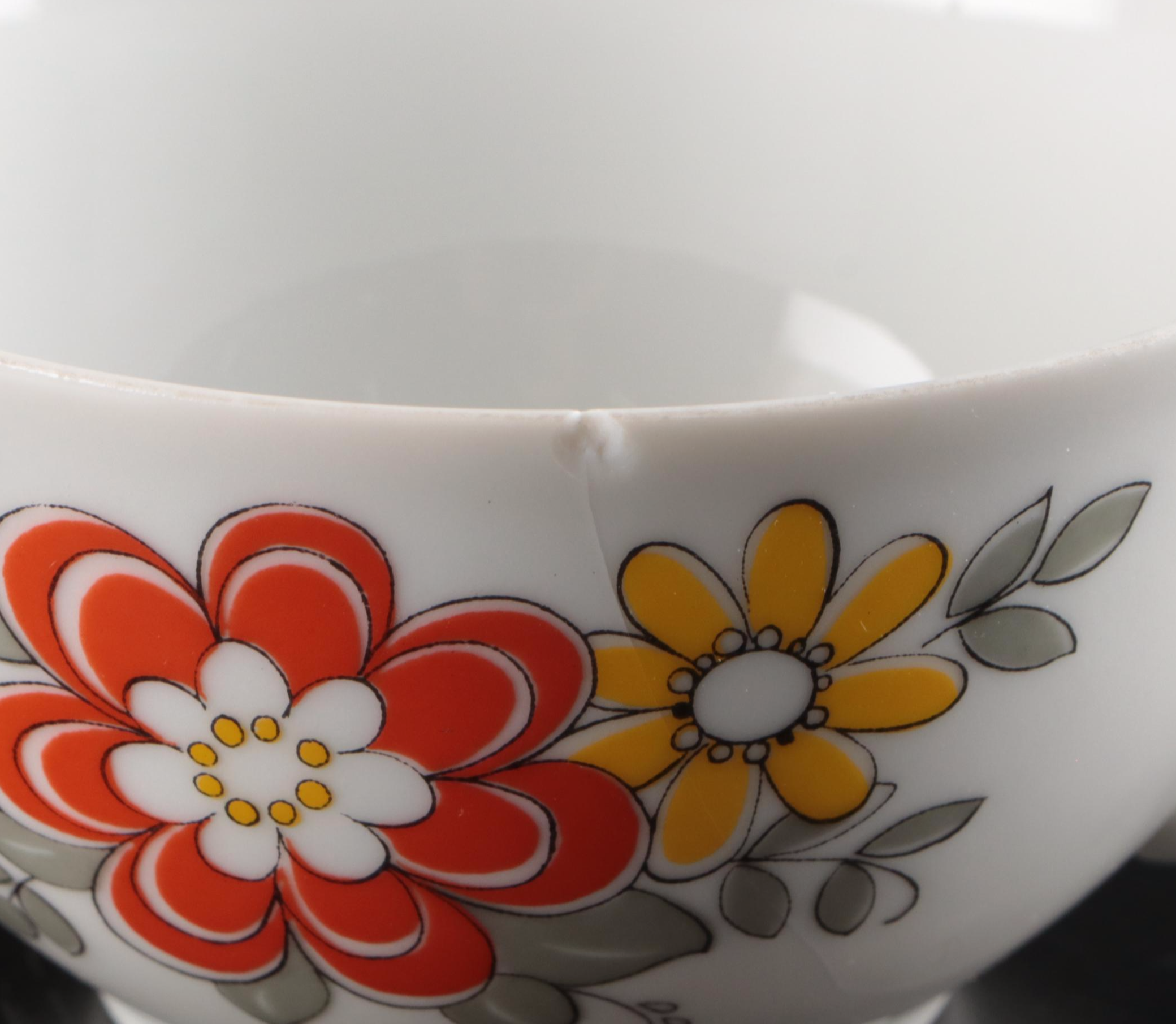 Seltmann Mid Century Modern Style "Dolly" German Porcelain Dinnerware