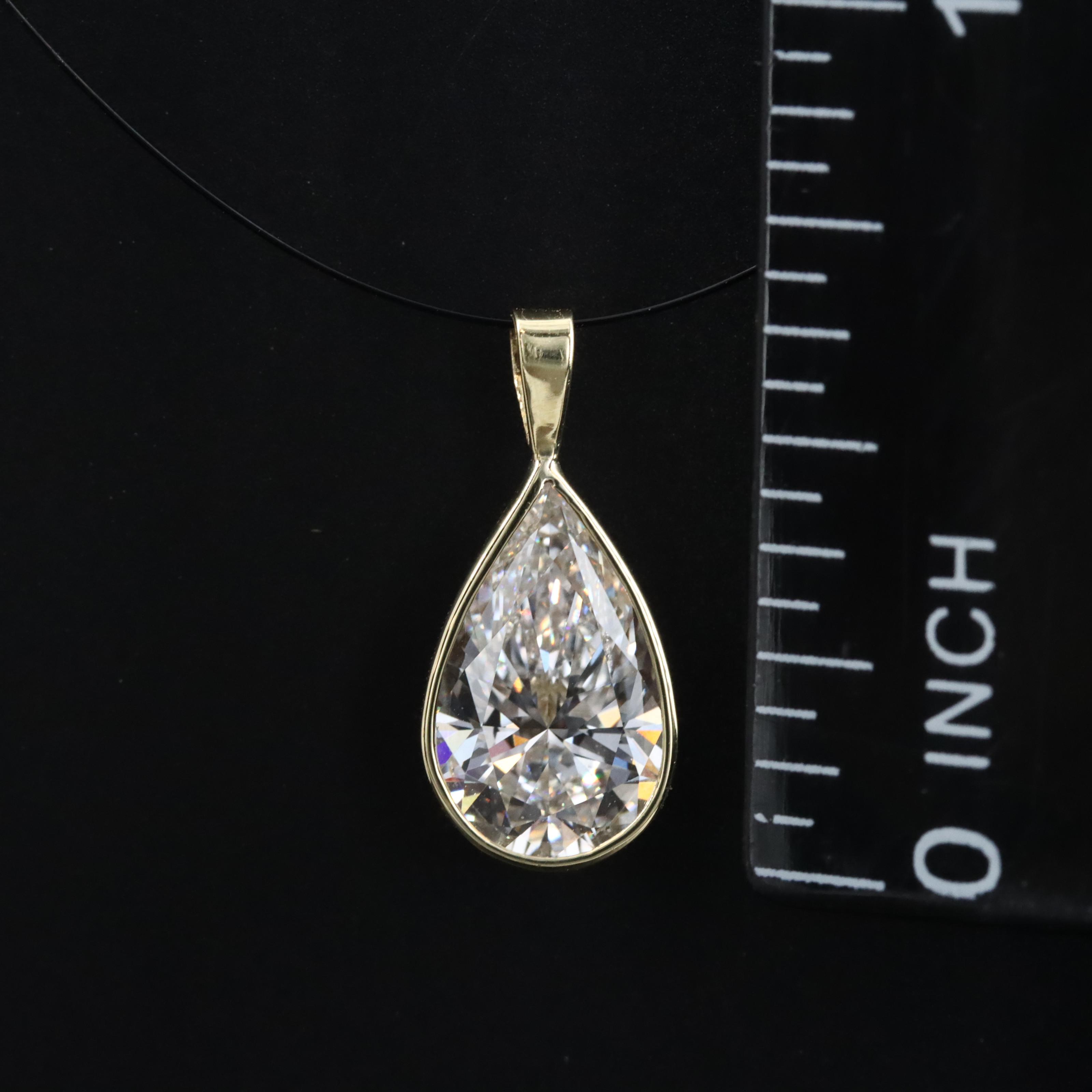 14K 2.06 CT Lab Grown Diamond Solitaire Pendant with IGI Report