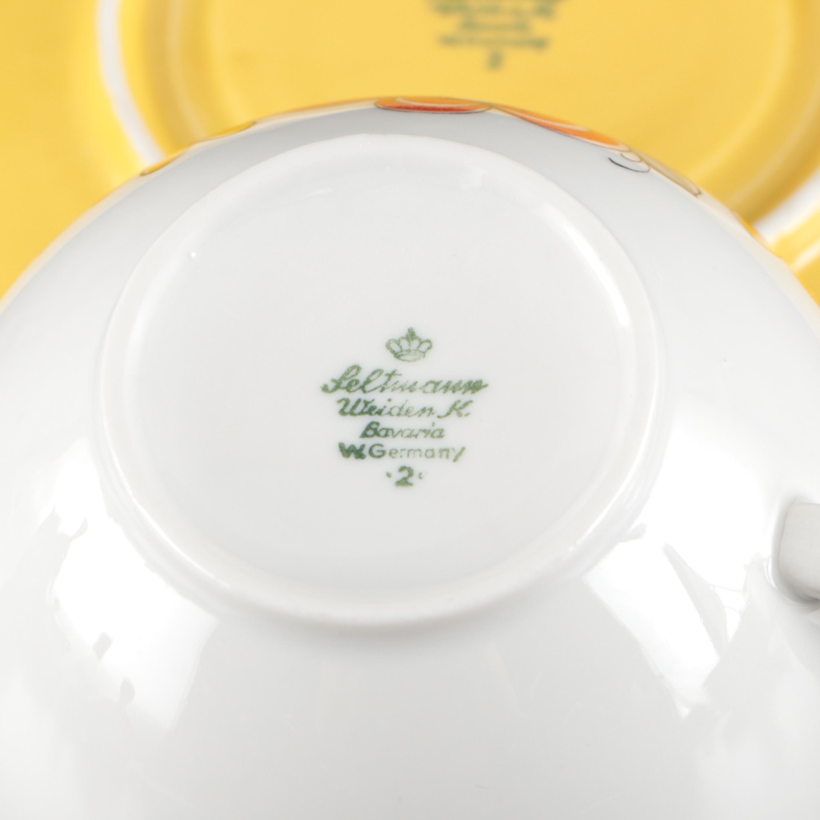 Seltmann Mid Century Modern Style "Dolly" German Porcelain Dinnerware