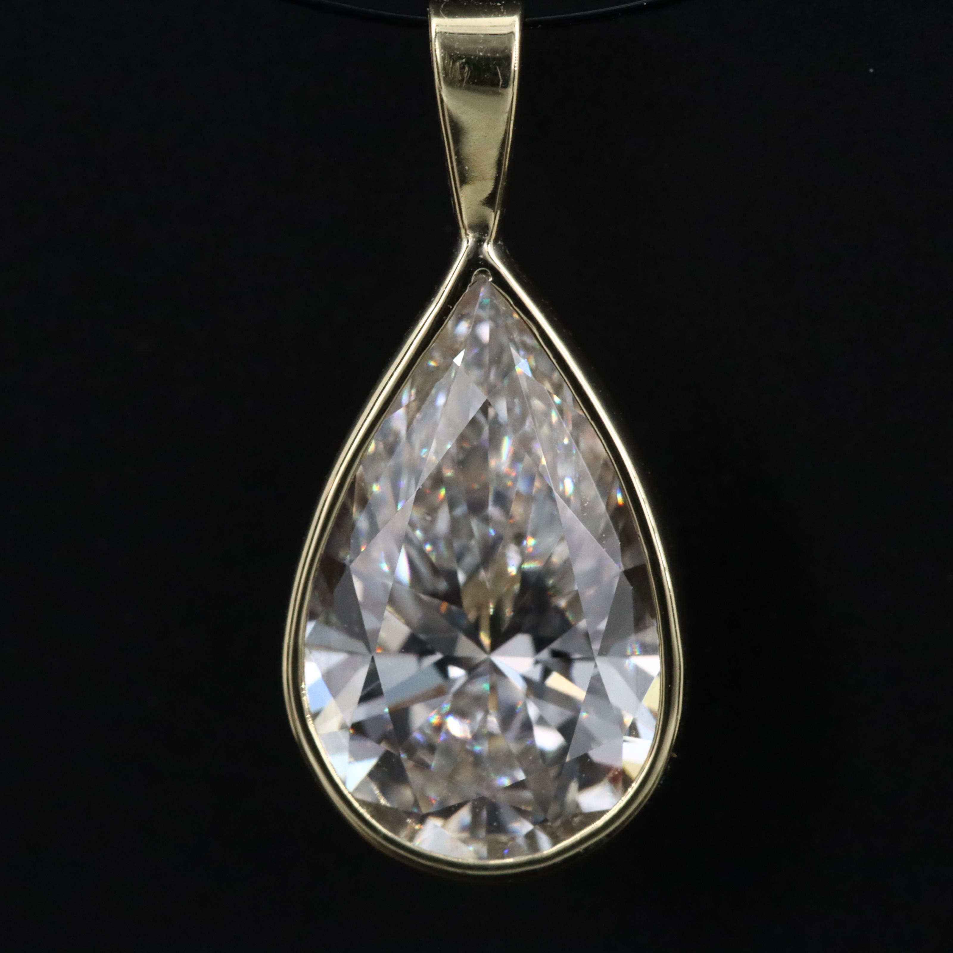 14K 2.06 CT Lab Grown Diamond Solitaire Pendant with IGI Report