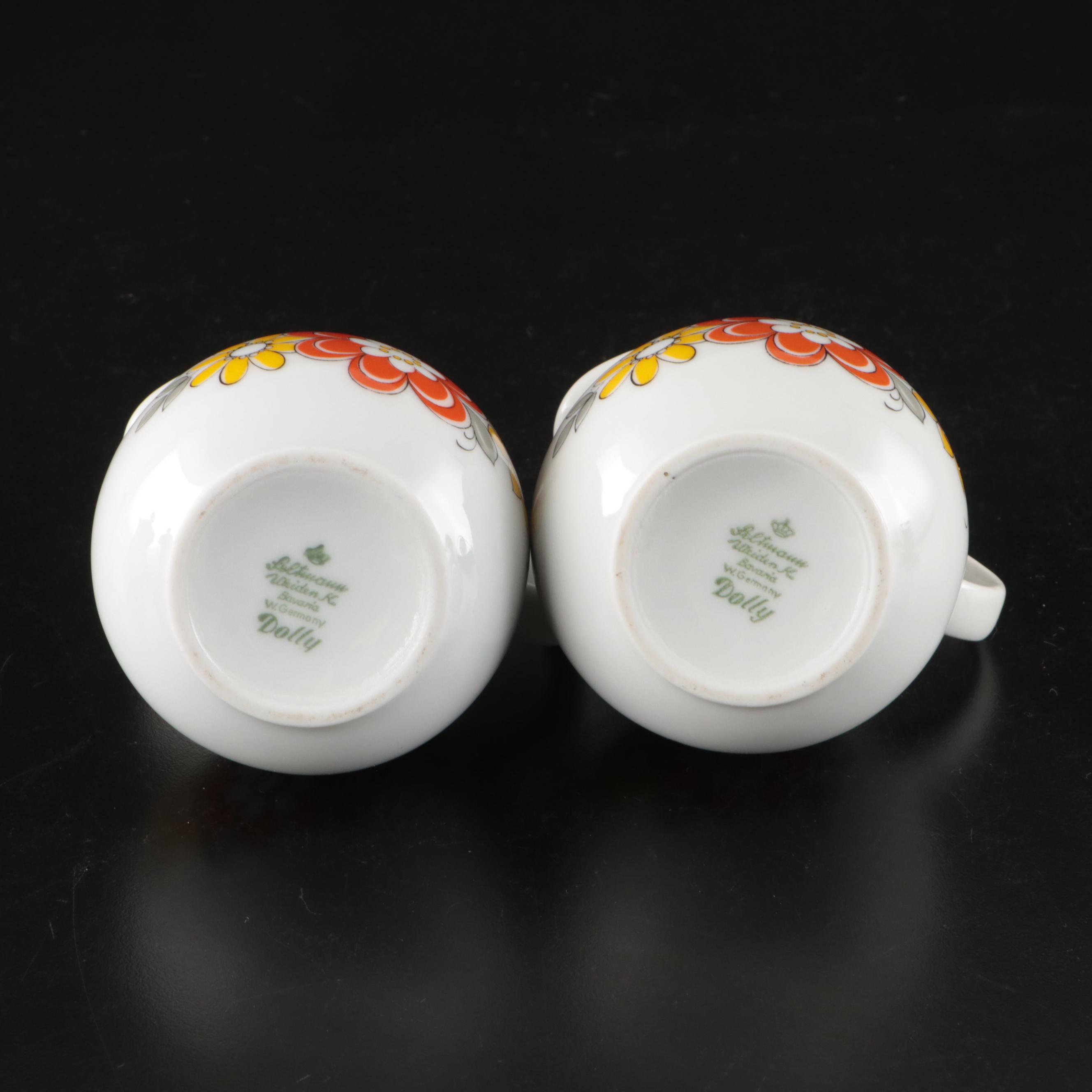 Seltmann Mid Century Modern Style "Dolly" German Porcelain Dinnerware