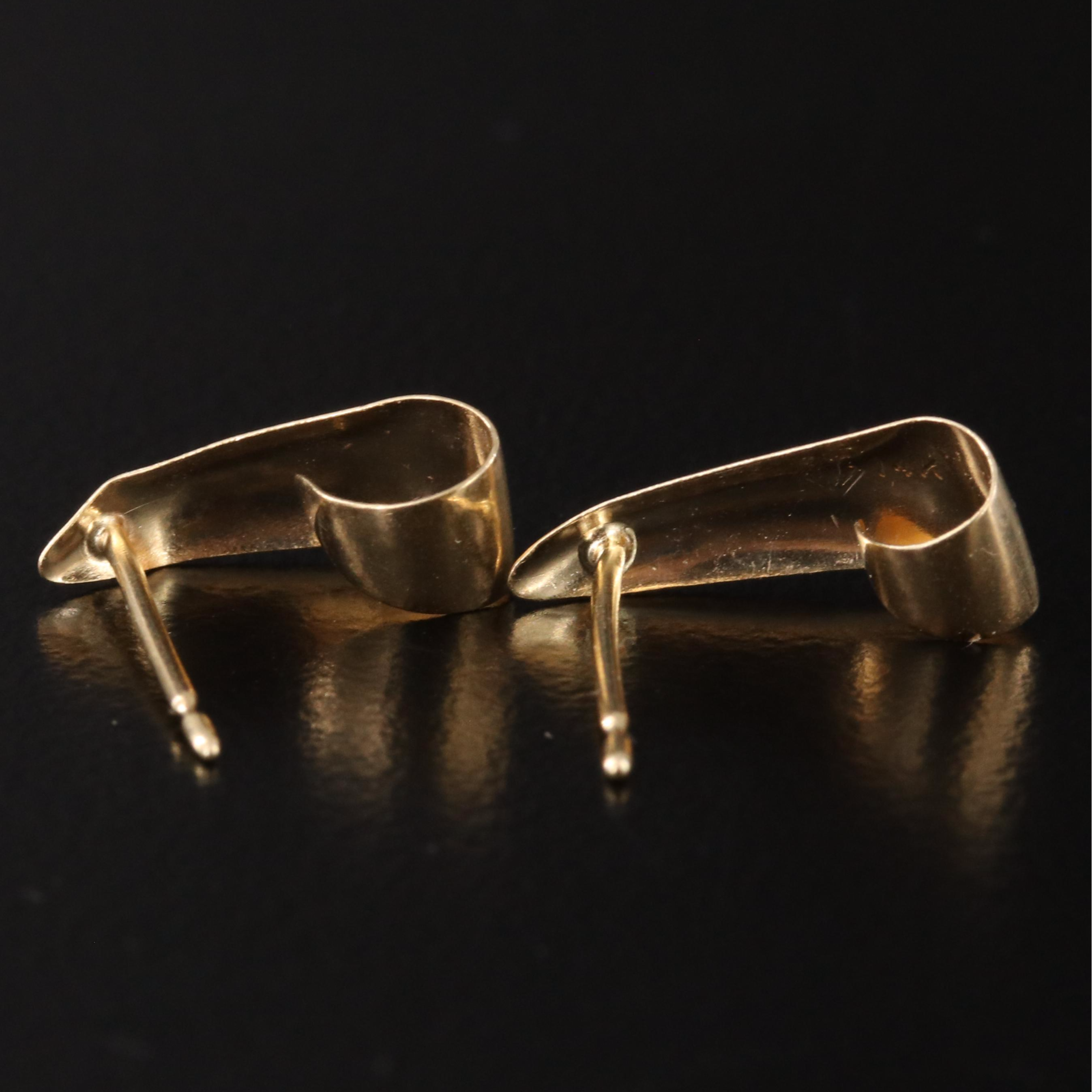 14K Diamond-Cut Earrings