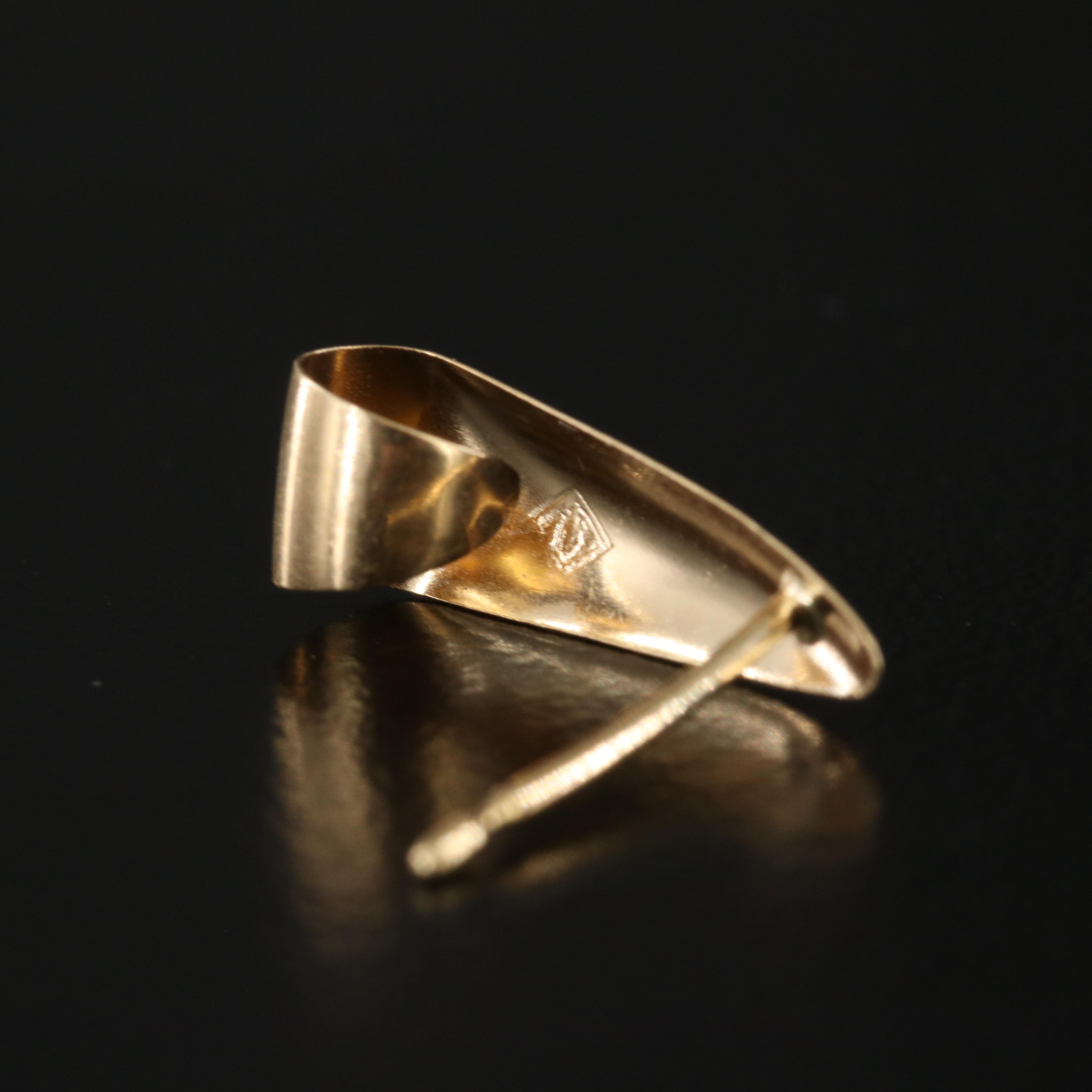 14K Diamond-Cut Earrings