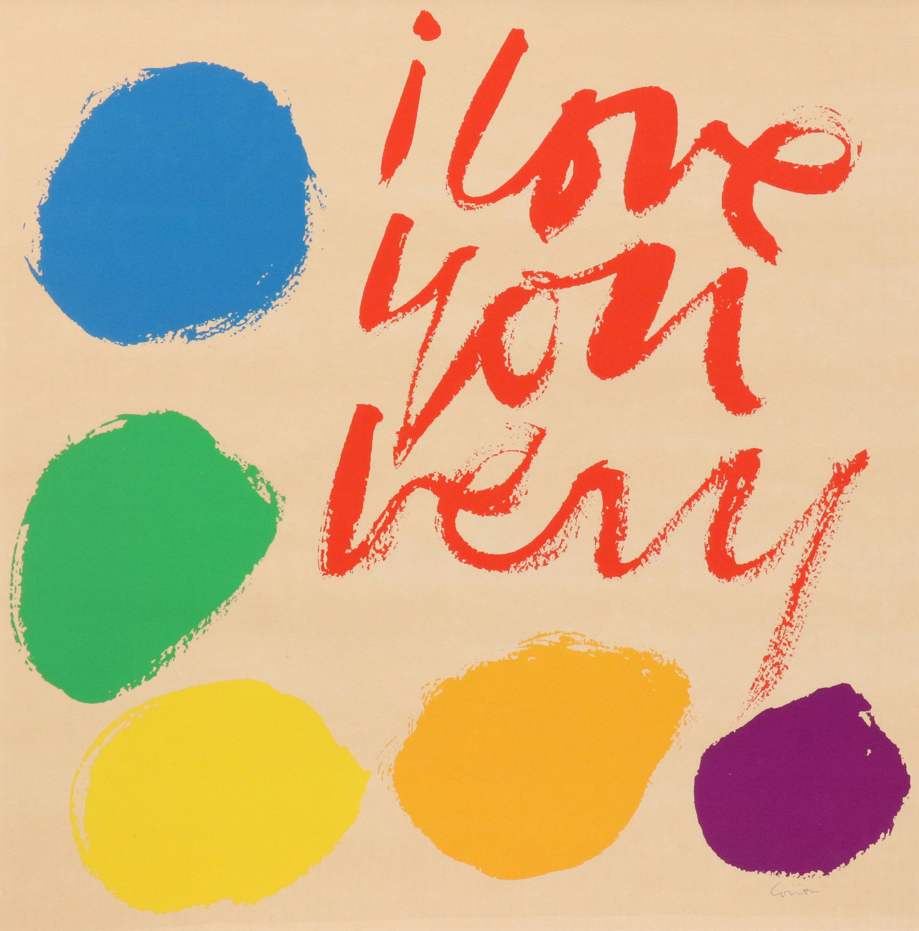 Sister Mary Corita Kent Modern Serigraph "Very," Circa 1970