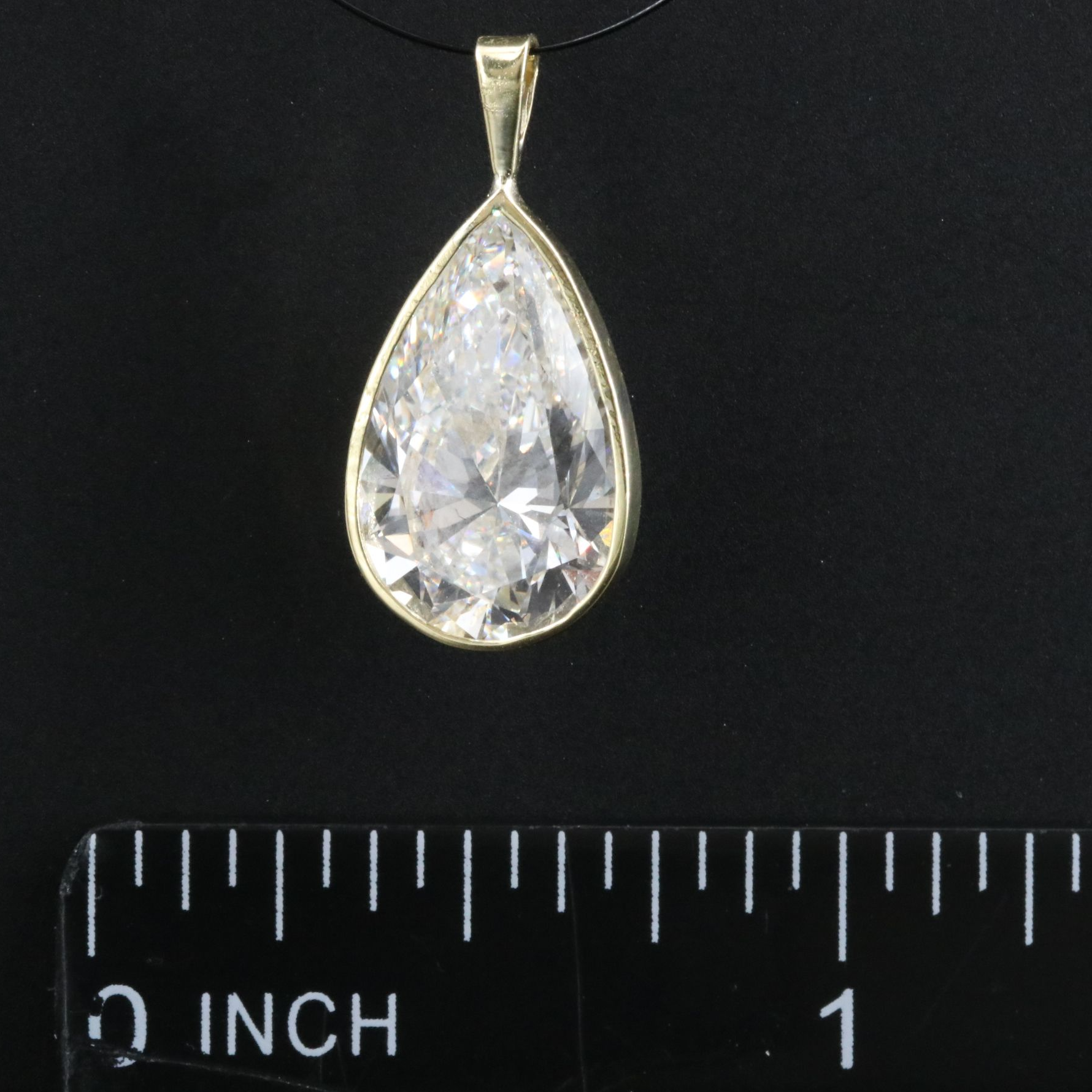 14K 4.51 CT Lab Grown Diamond Solitaire Pendant with IGI Report