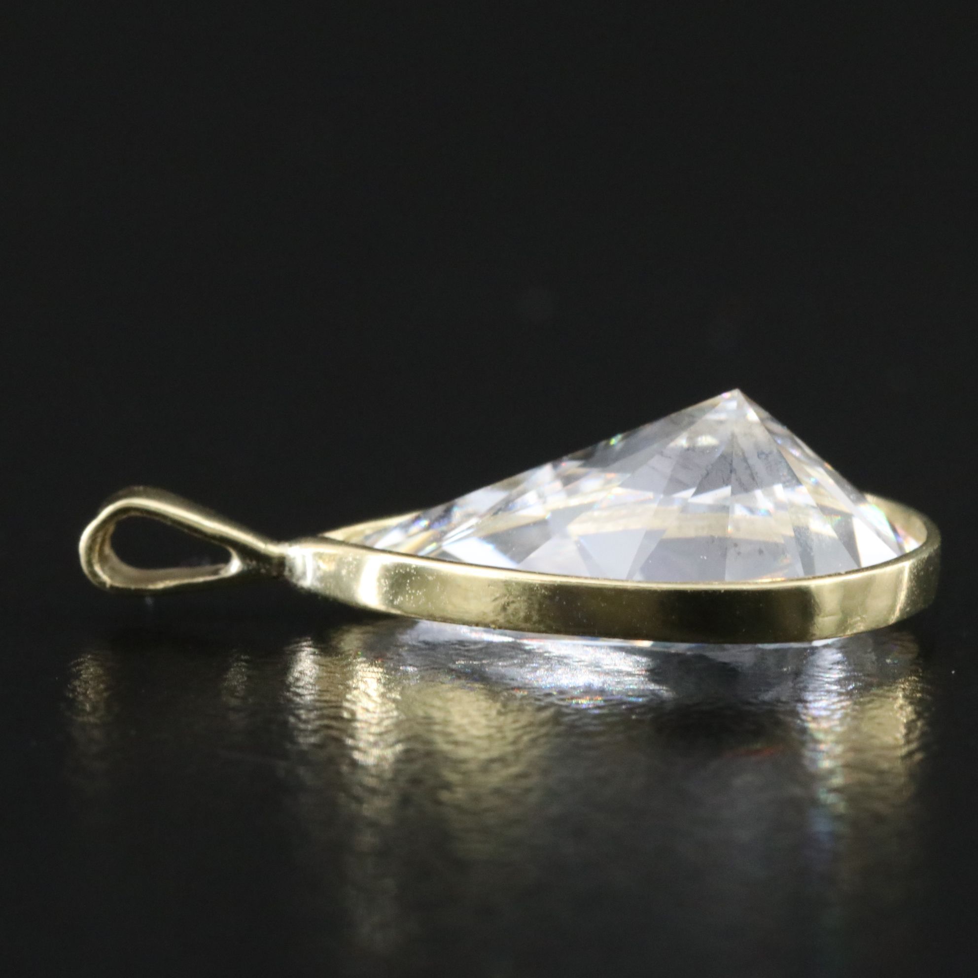 14K 4.51 CT Lab Grown Diamond Solitaire Pendant with IGI Report