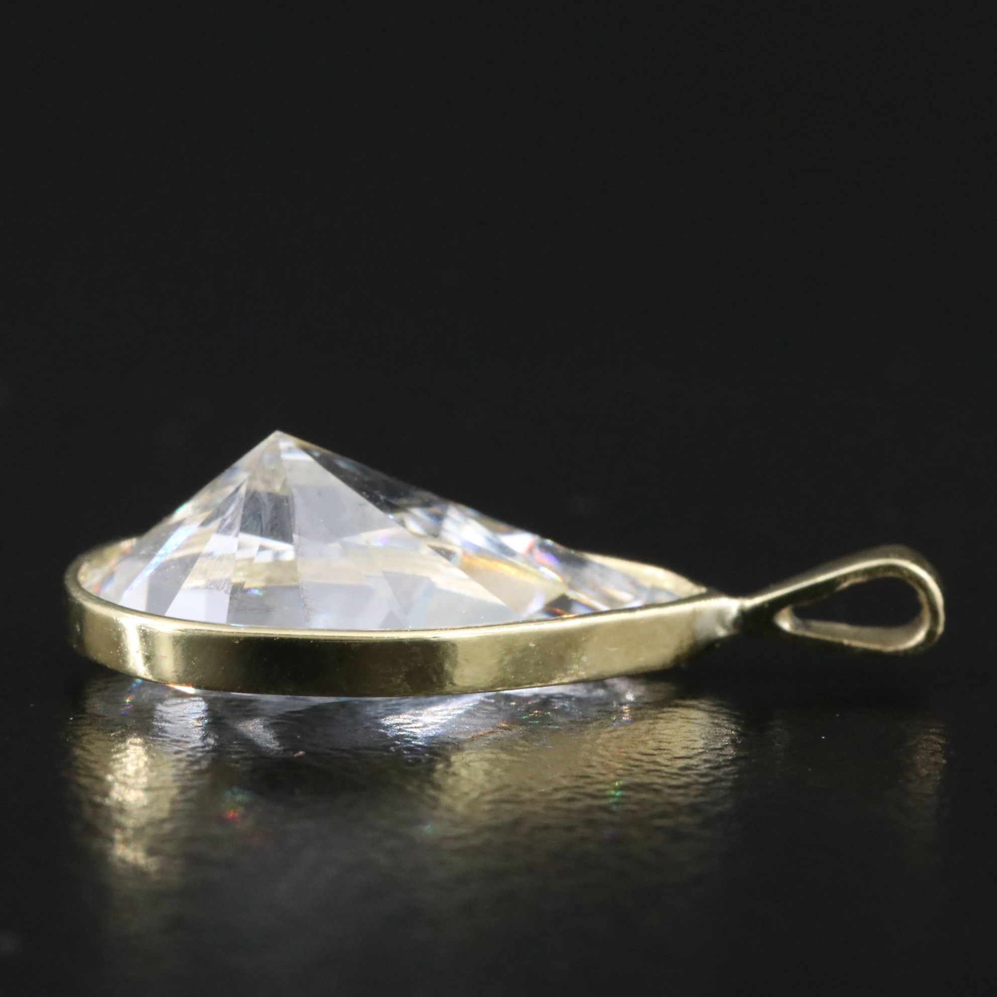 14K 4.51 CT Lab Grown Diamond Solitaire Pendant with IGI Report