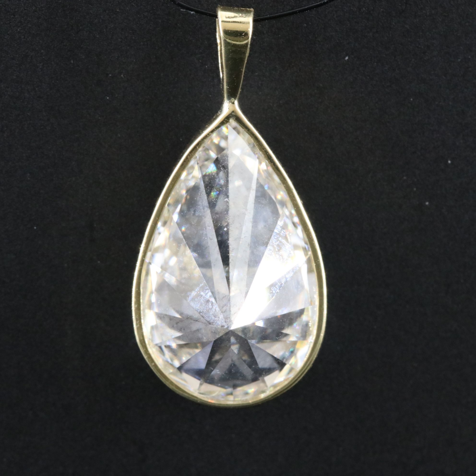 14K 4.51 CT Lab Grown Diamond Solitaire Pendant with IGI Report