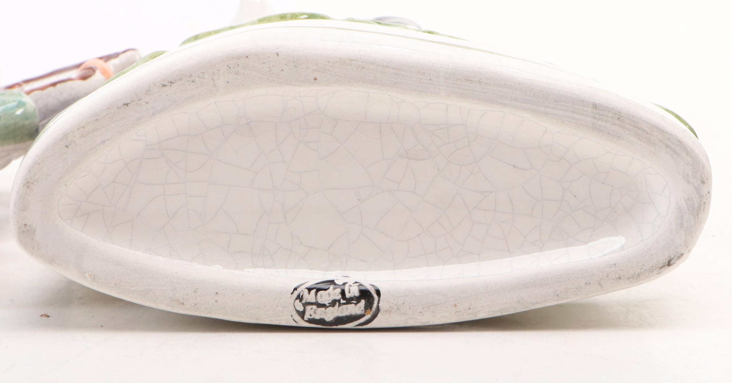 Staffordshire Flat Back Figurine and Spill Vase, Mid to Late 20th Century