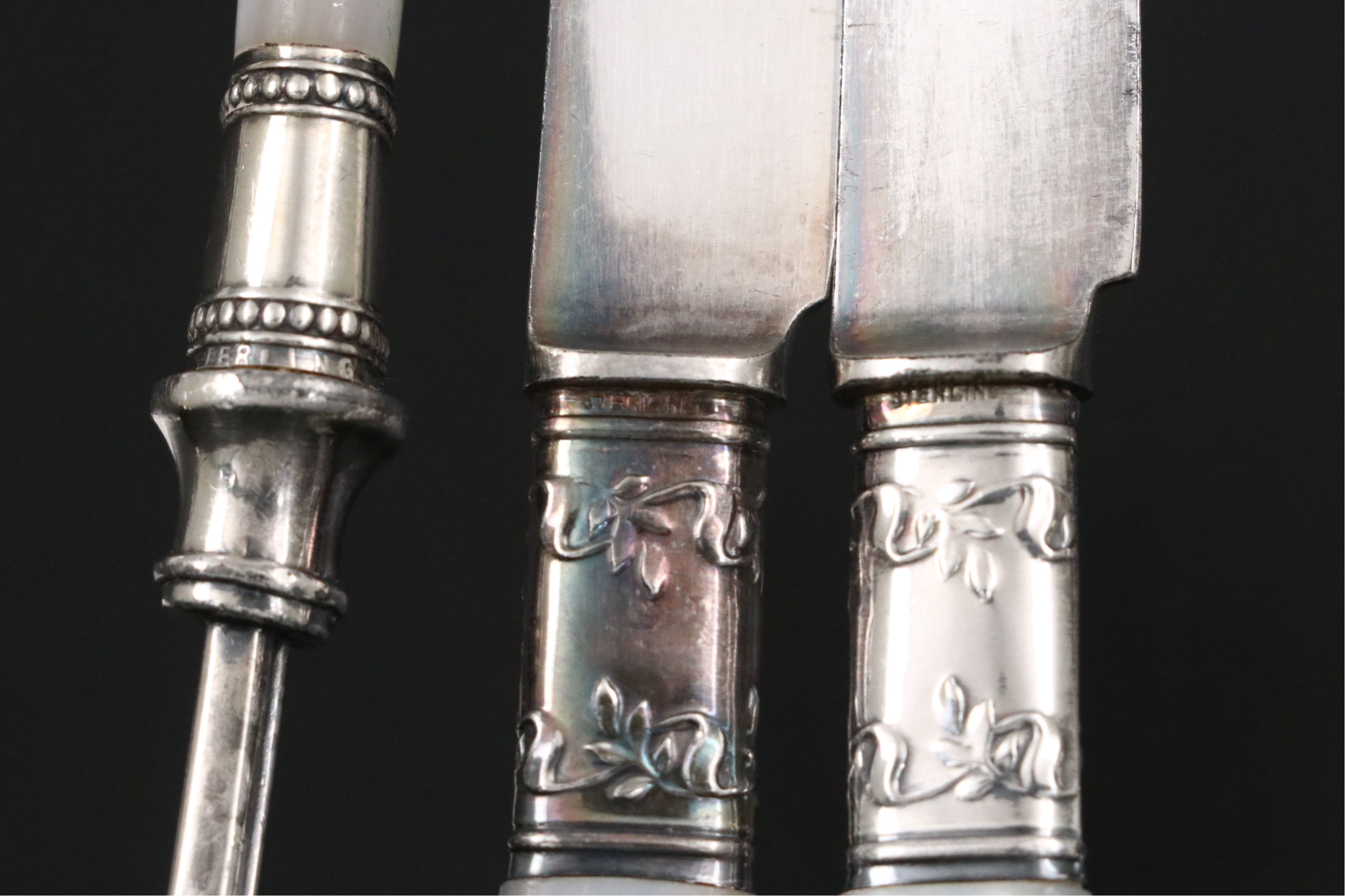 Johnson Bros., Universal, and Other Silver Plate and Mother-of-Pearl Flatware