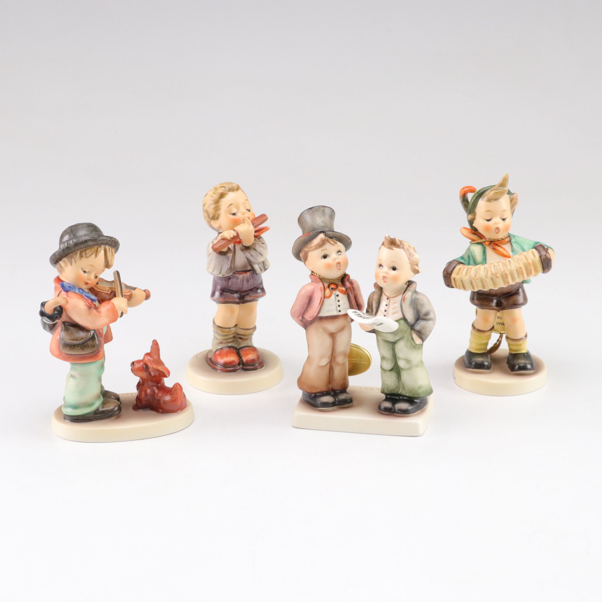 Goebel "Duet!" and "Puppy Love" with More Hummel Porcelain Musician Figurines