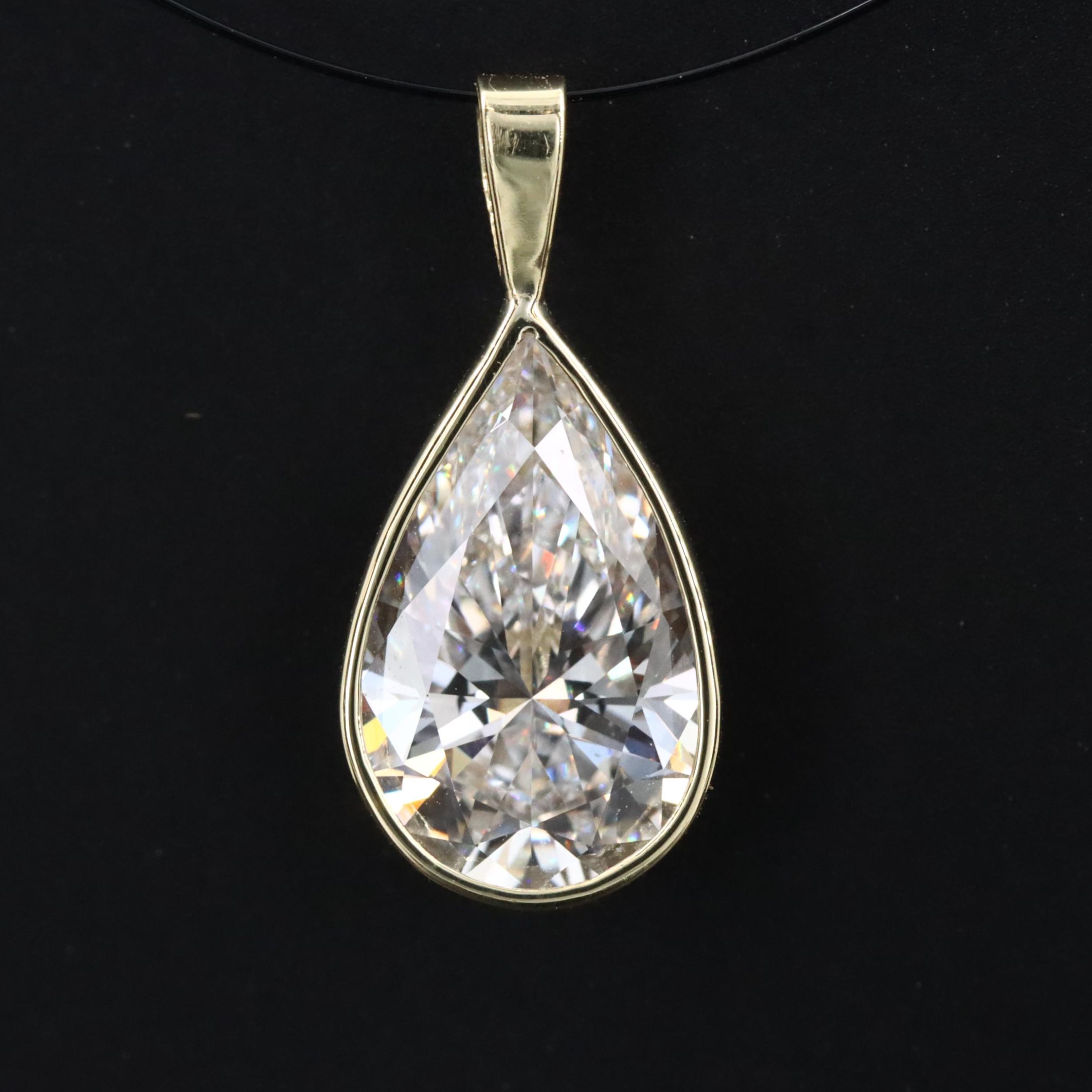 14K 2.06 CT Lab Grown Diamond Solitaire Pendant with IGI Report