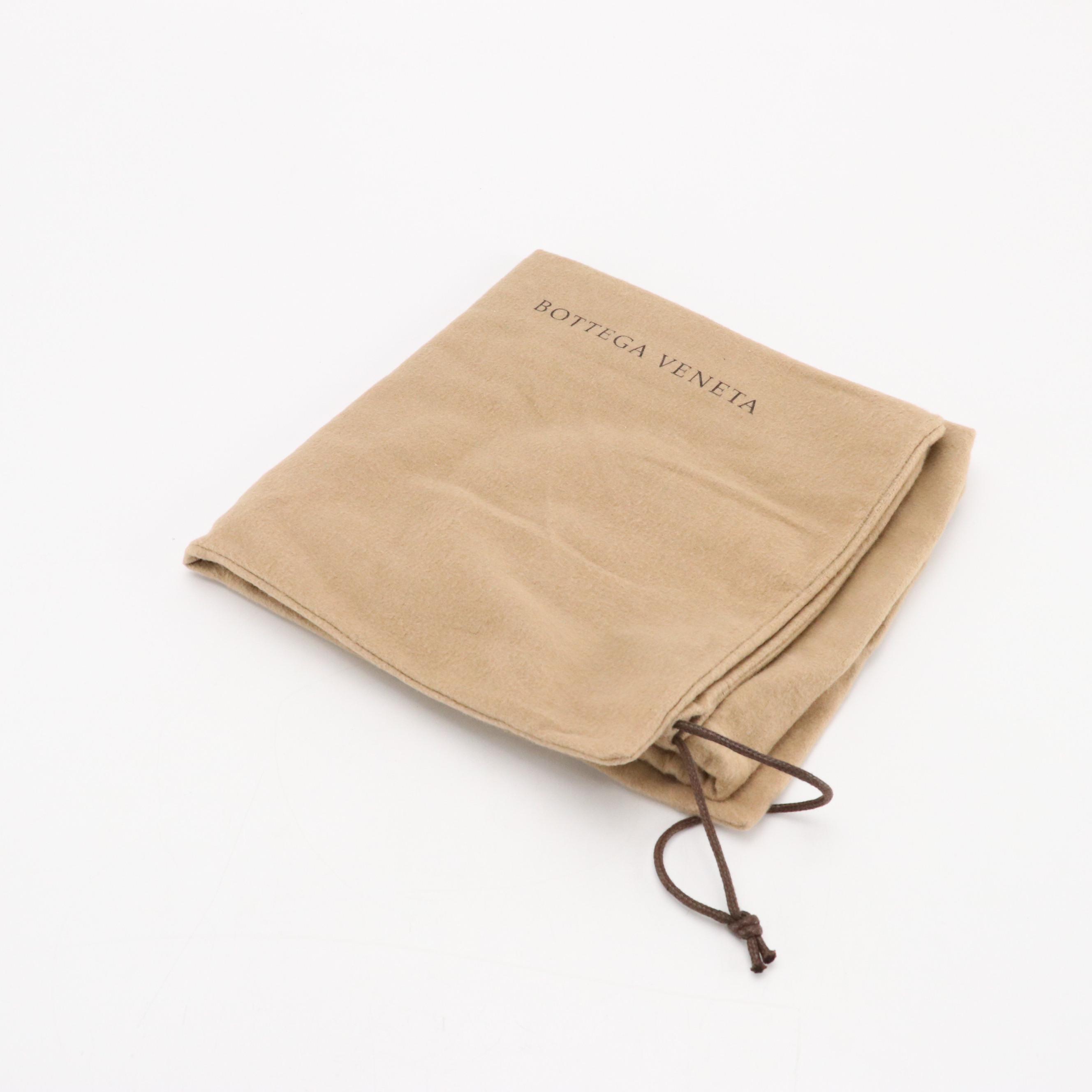 Bottega Veneta Front Flap Messenger Crossbody Bag in Black Intrecciato Leather