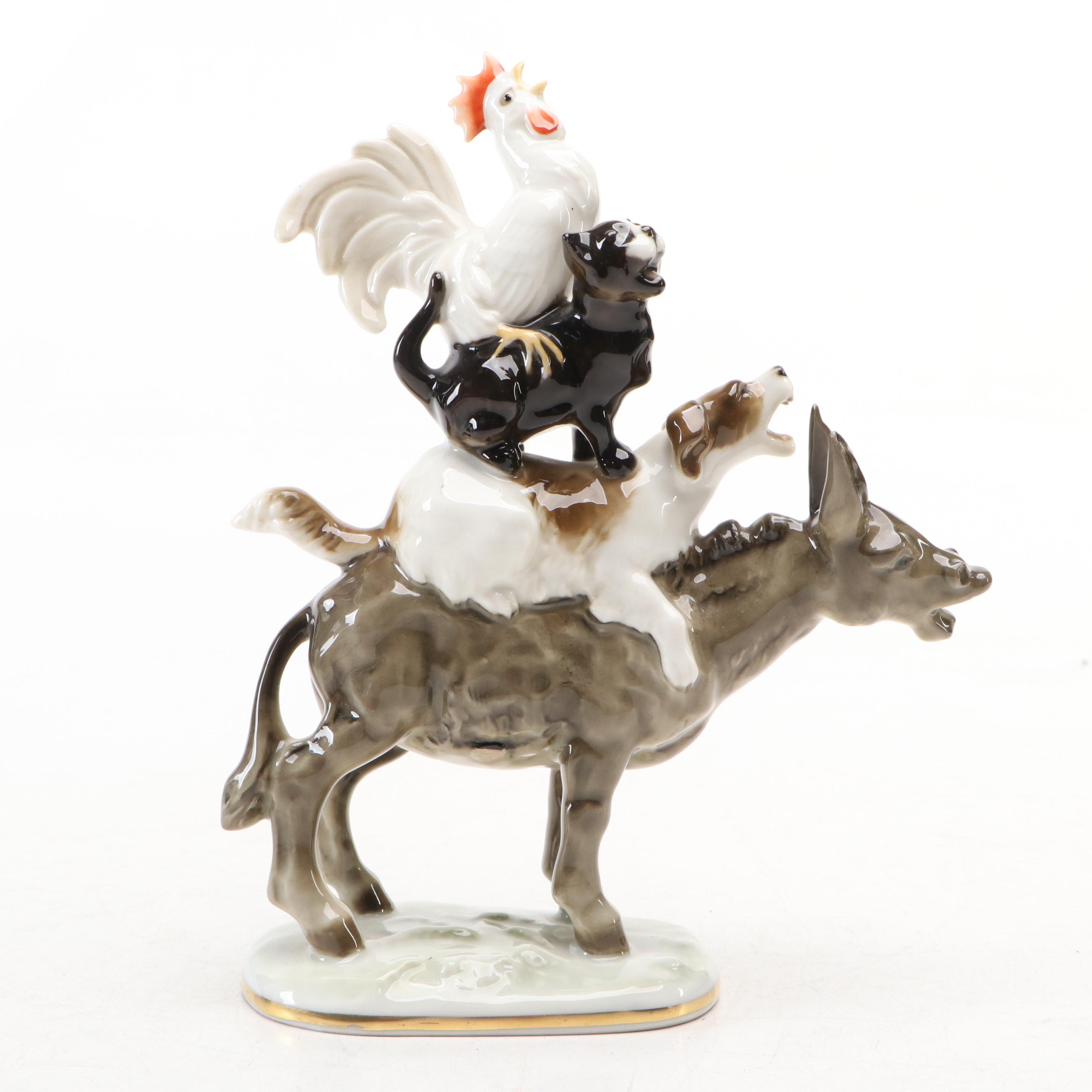 Hutschenreuther "Bremen Town Musicians" Porcelain Figurine
